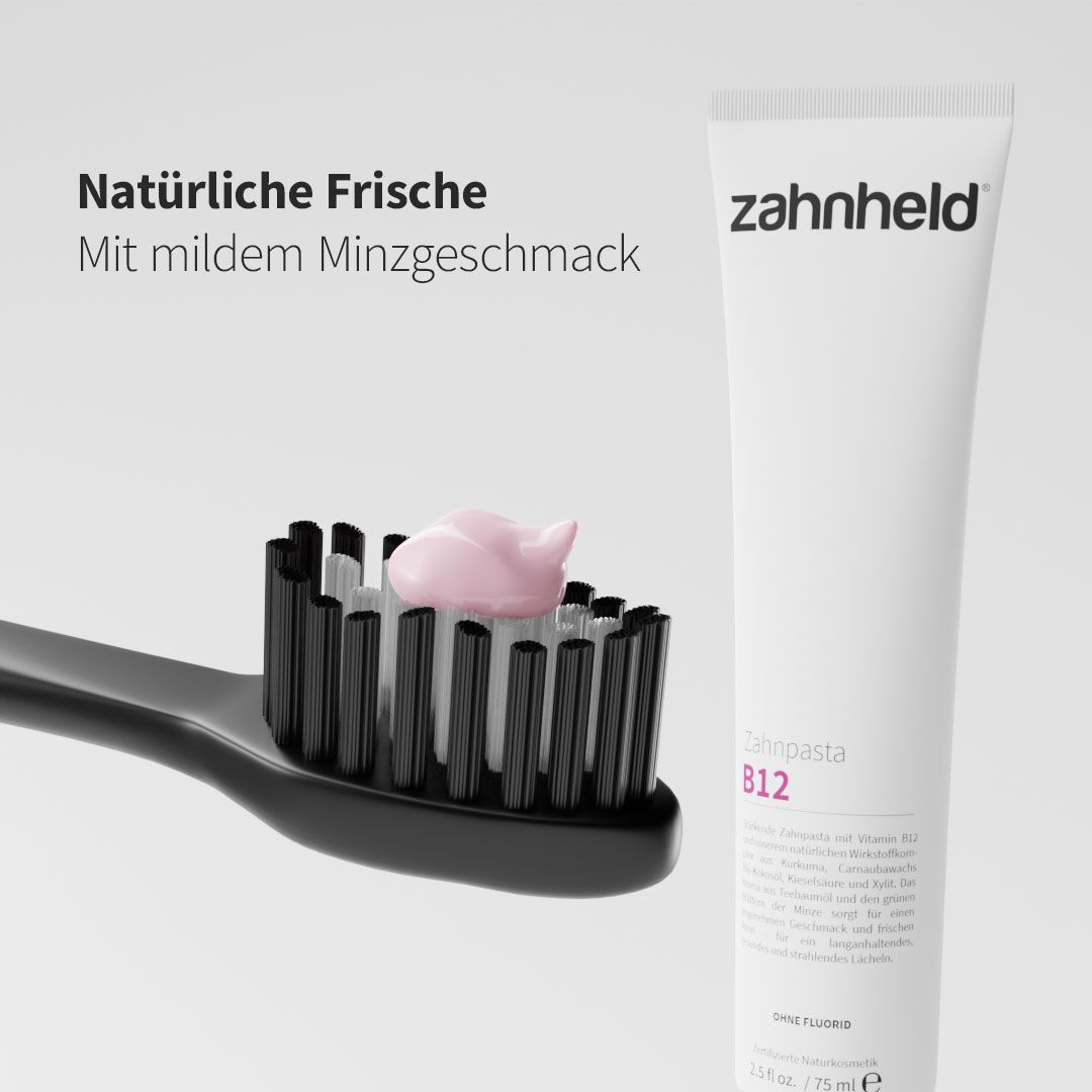 Zahnheld Zahnpasta B12 Zahncreme mit Vitamin B12 ohne Fluorid