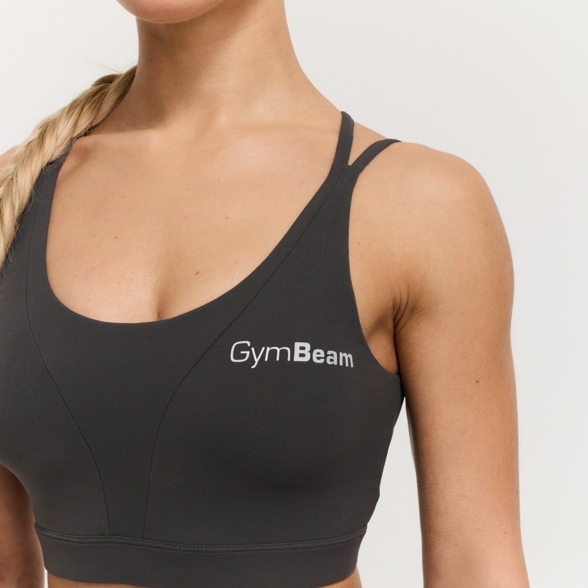 GymBeam Sport-BH Damen mit gekreuzten Trägern BEAT Charcoal