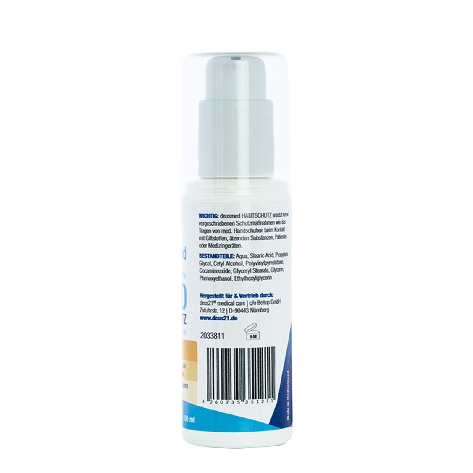 Deusmed Hautschutz- und Hand Pflegecreme 100 ml Spender