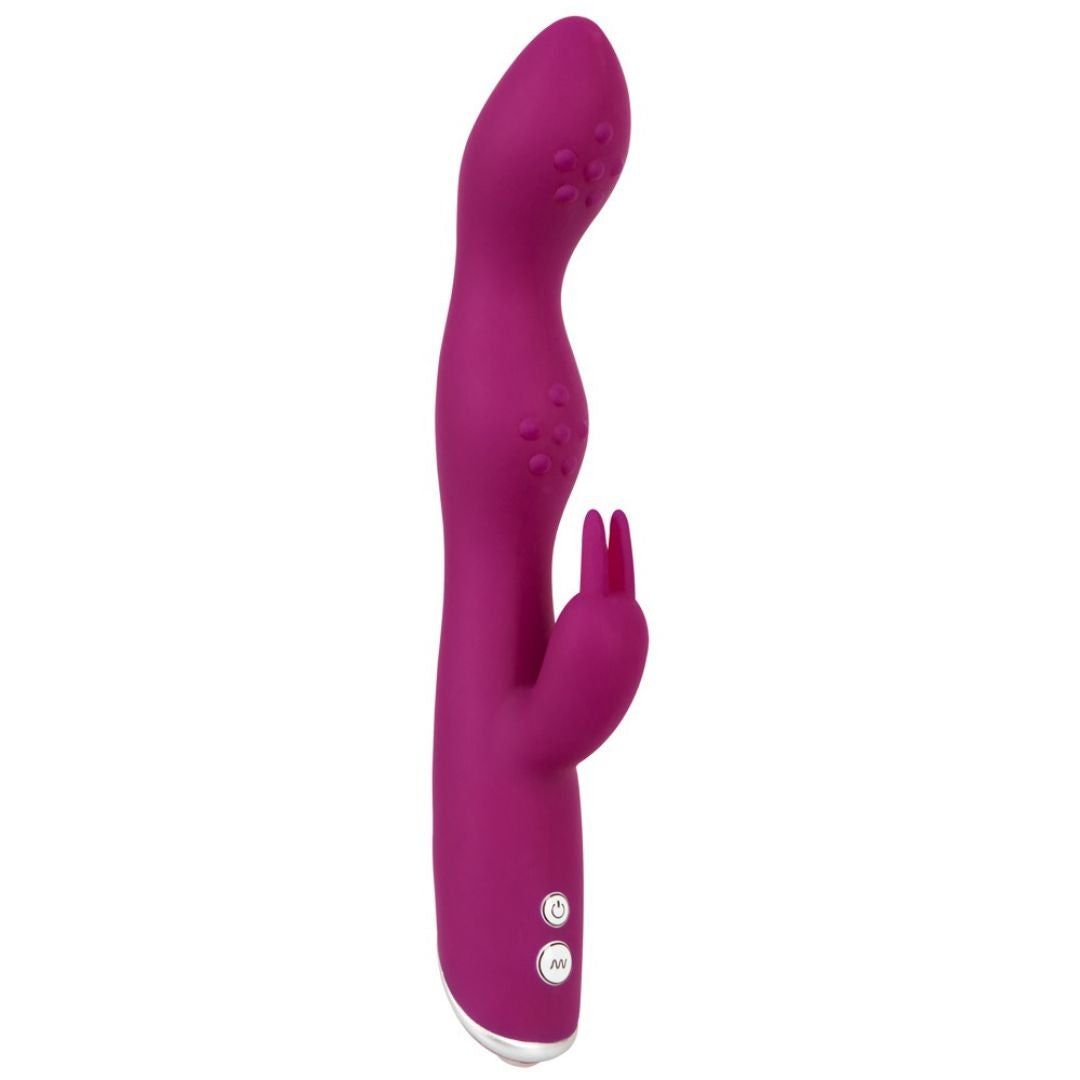 A & G-Spot Rabbitvibrator | Genoppte Stimulationsköpfchen, 7 Vibrationsmodi | Sweet Smile