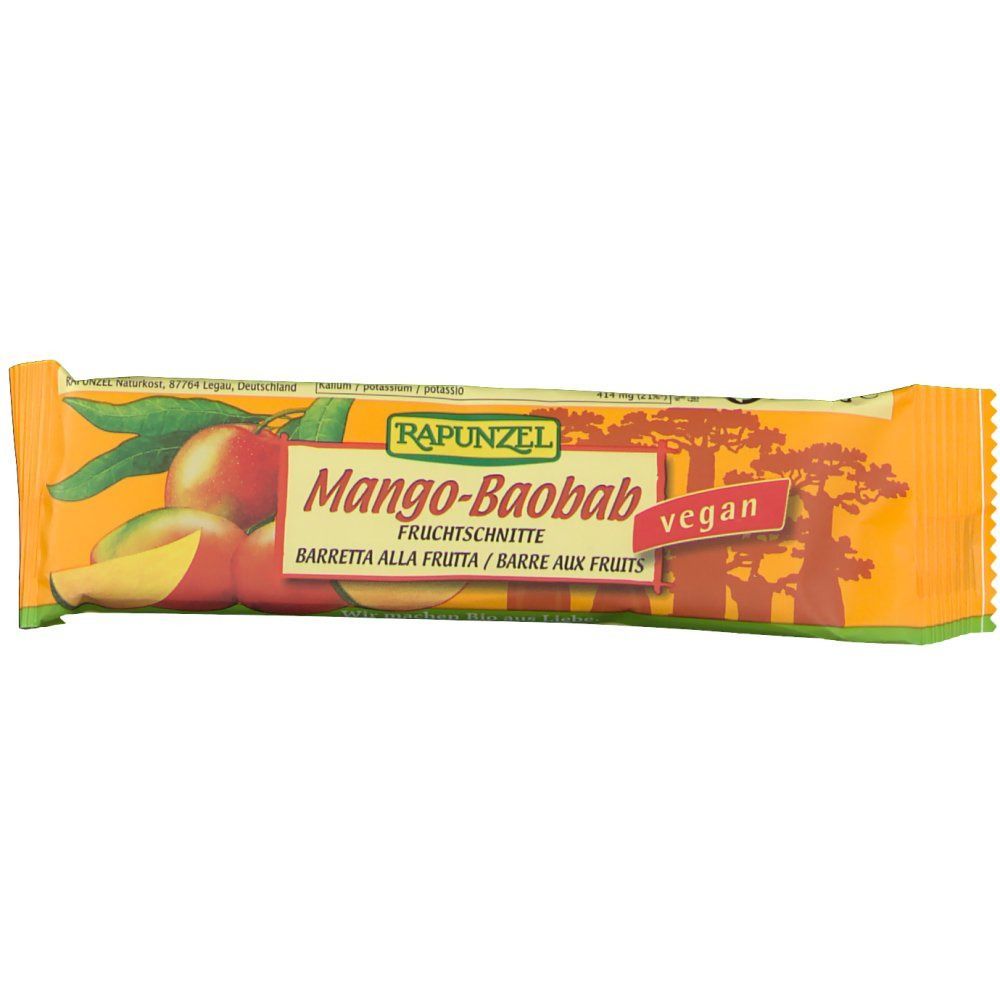 Rapunzel Fruchtschnitte Mango-Baobab 40 g Riegel