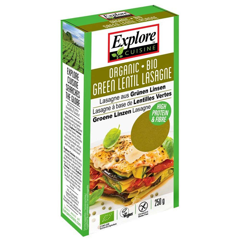 Explore Cuisine Bio Lasagne Platten aus grünen Linsen