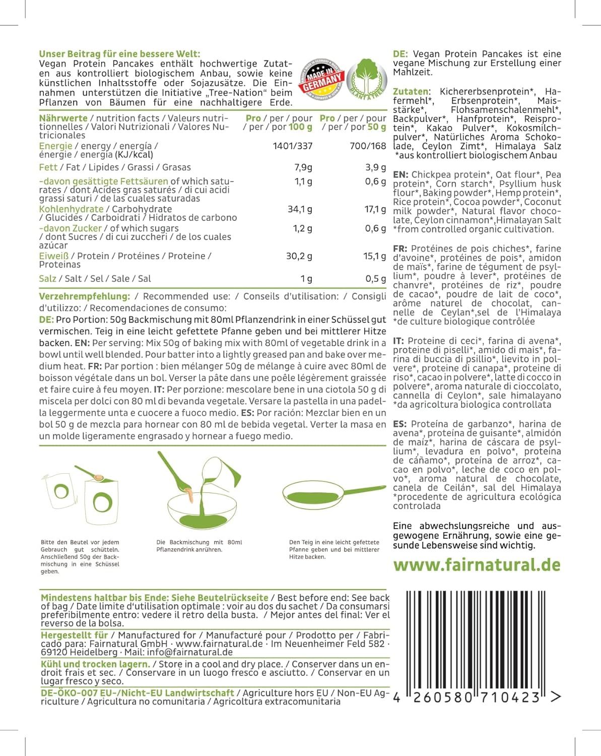 FAIRNATURAL Bio Protein Pancakes Vegan