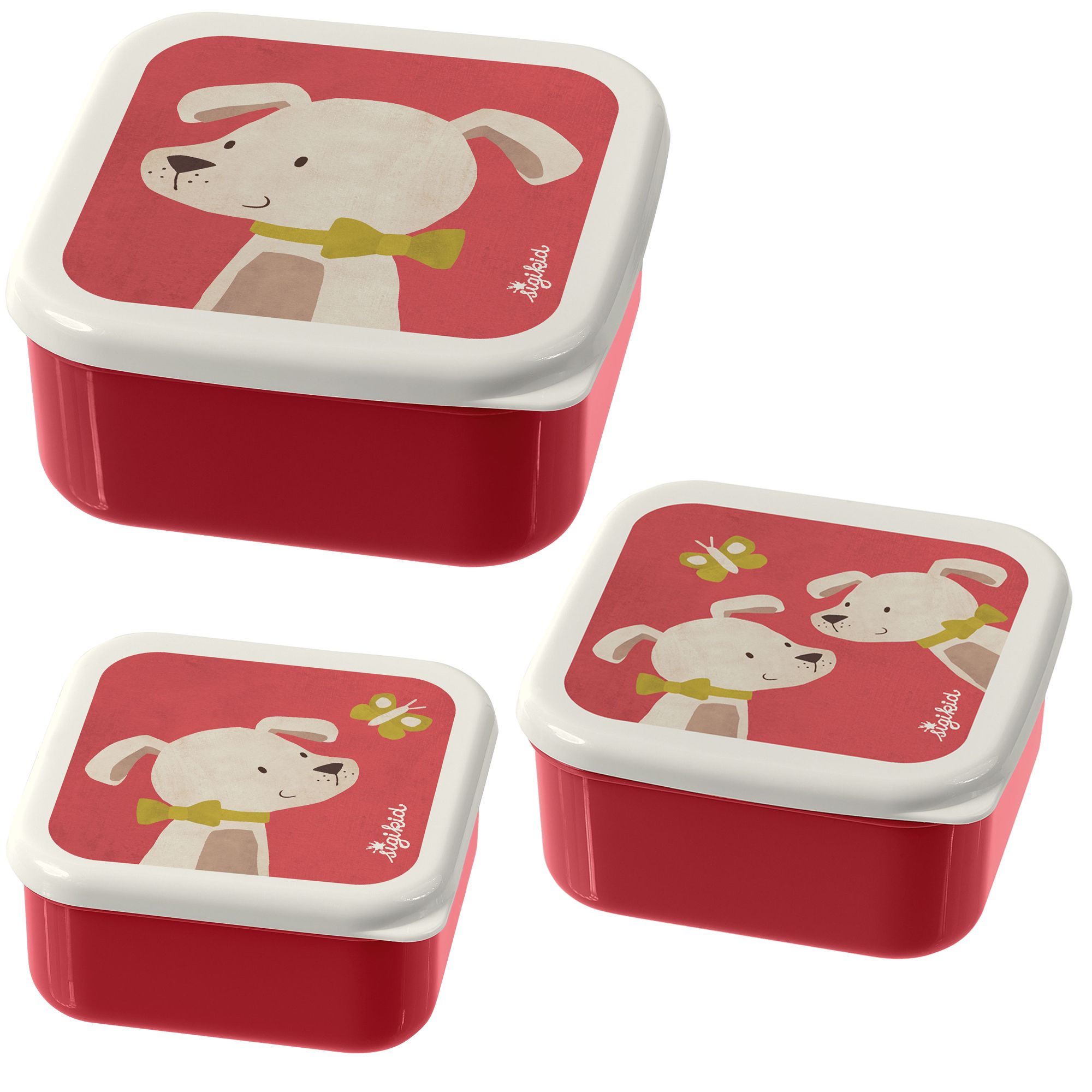 sigikid 3er-Set Snackboxen, Hund