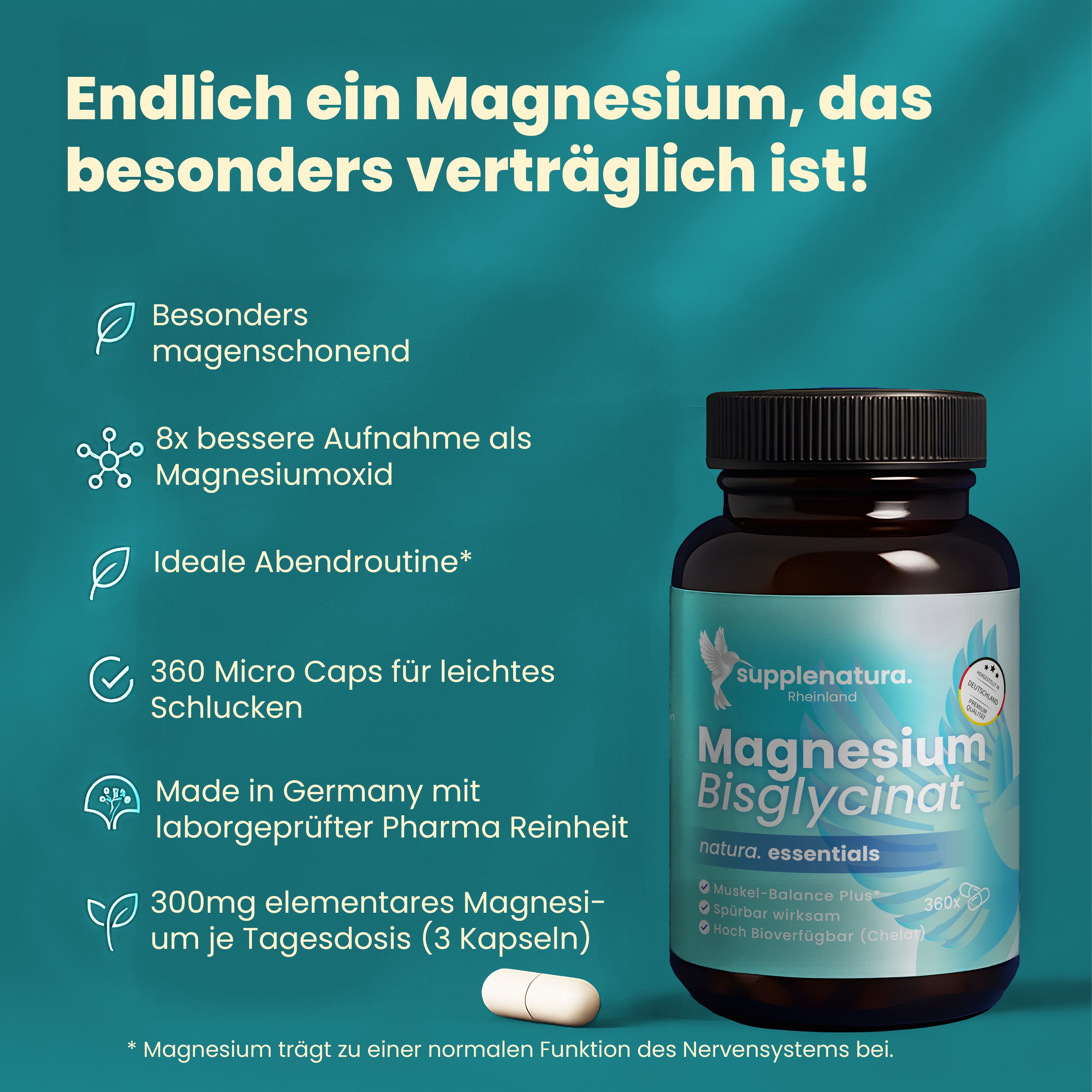 supplenatura Rheinland® Magnesium Bisglycinat Kapseln