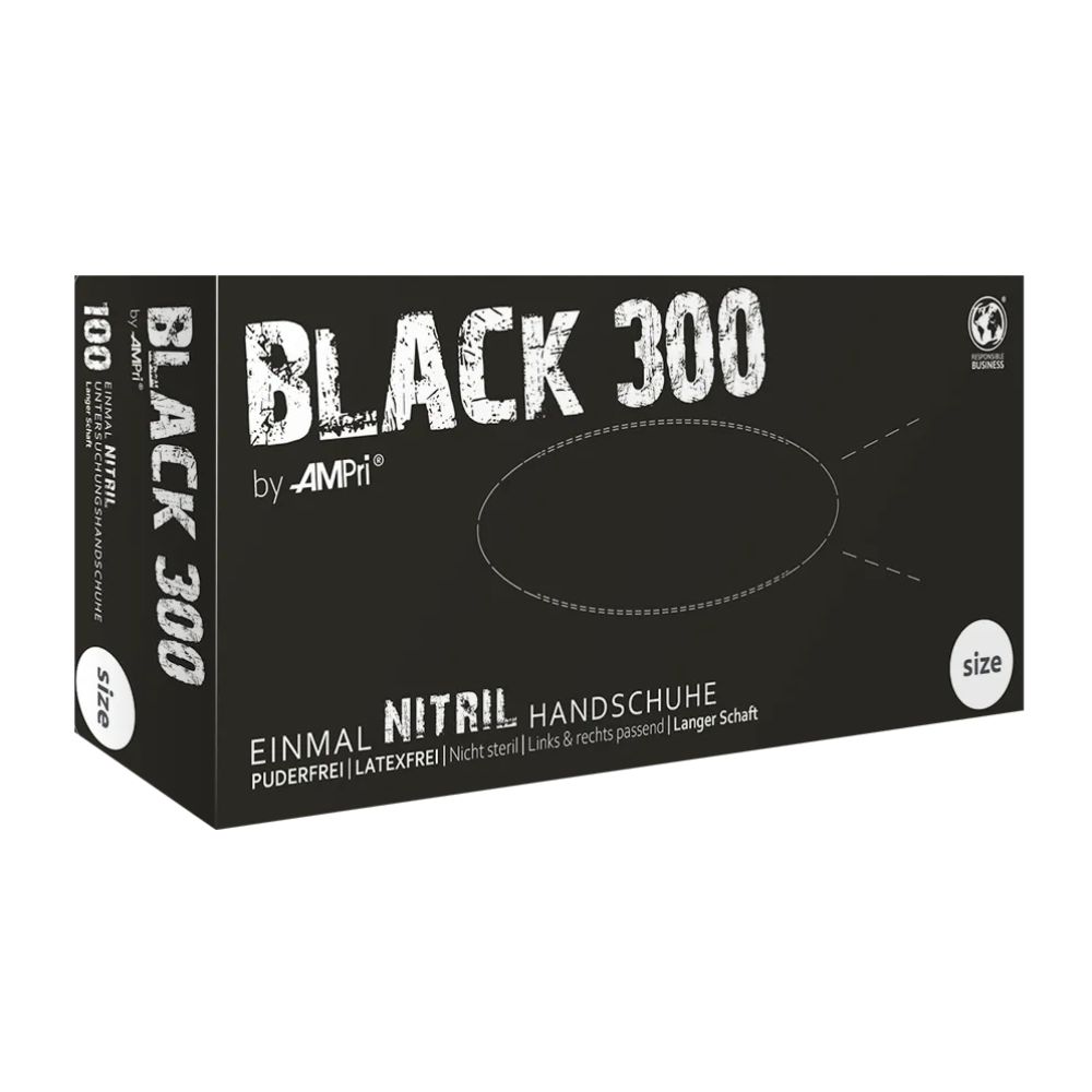 Auslaufartikel: Black 300 Nitril 100 St Handschuhe
