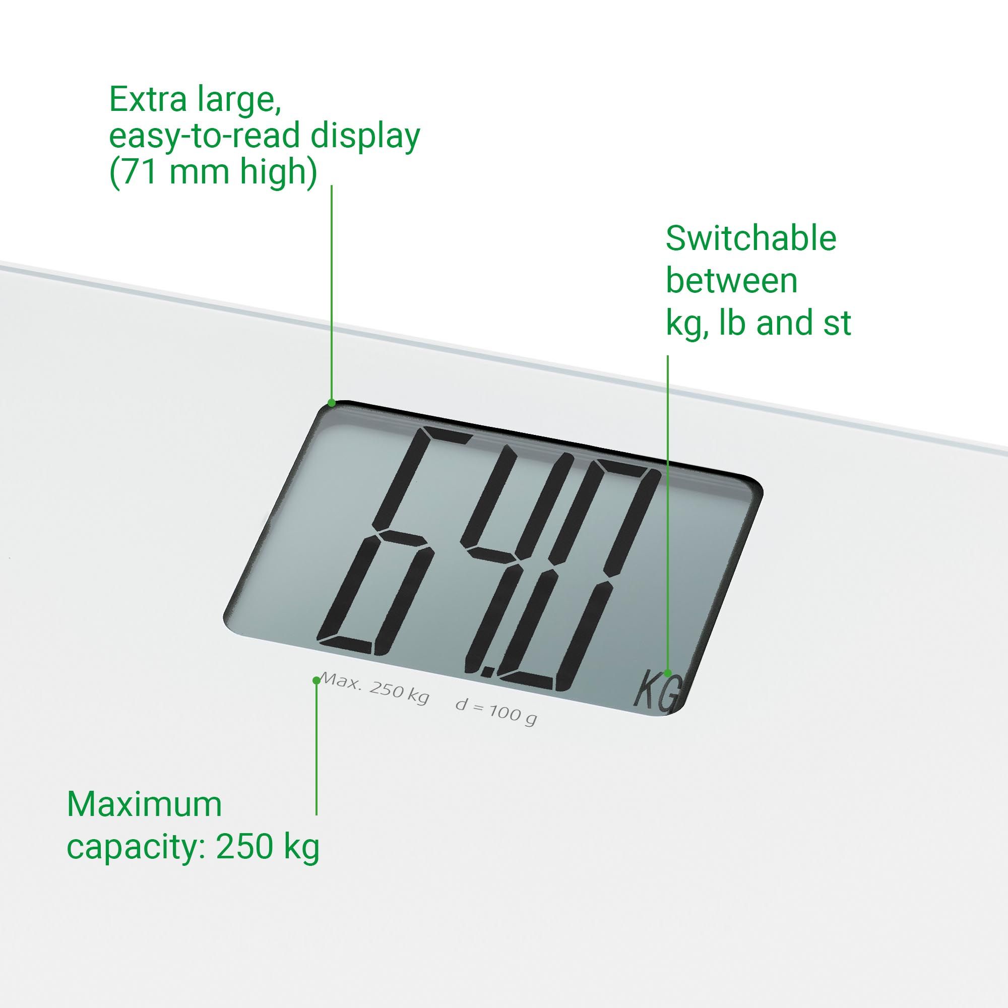 medisana PS 470 XXL Personenwaage | bis 250 kg | "Step-On"-Einschaltung | Abschaltautomatik