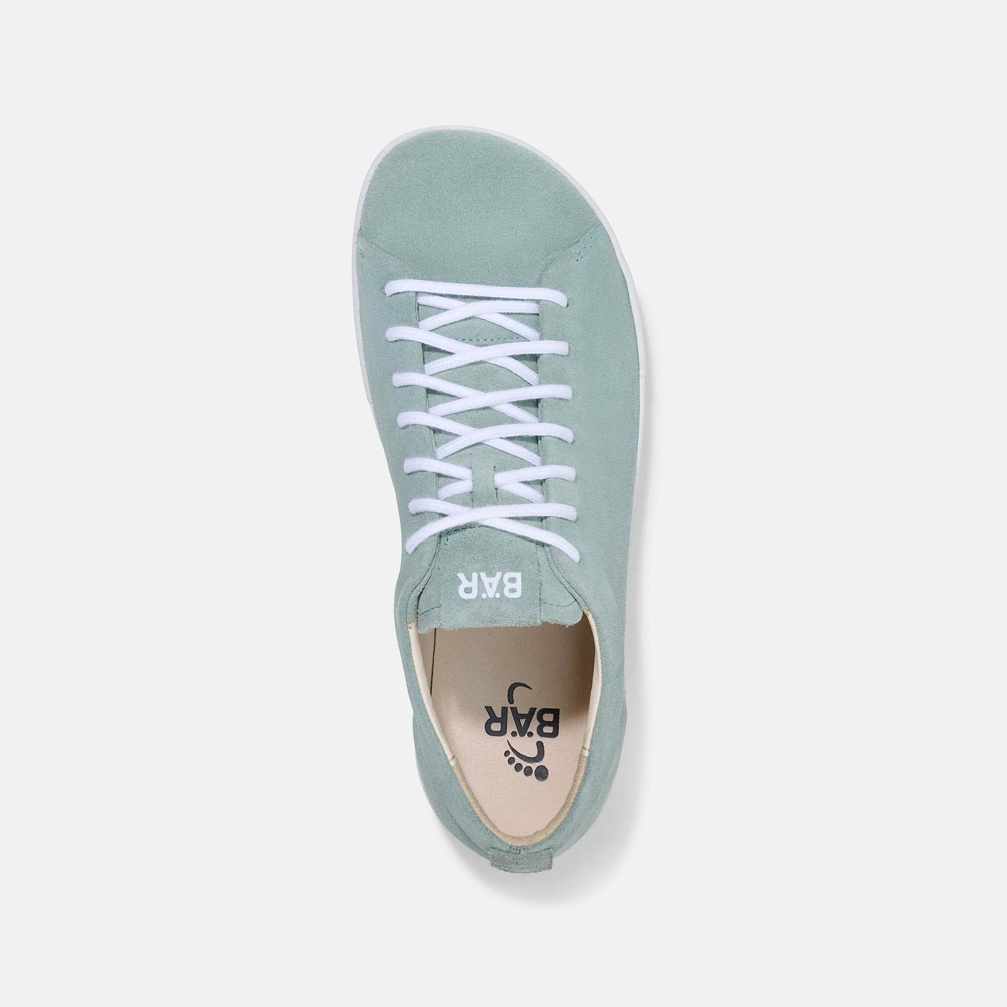 BÄR Schuhe Dale 2.0 Unisex Schnürer, hellgrün, Wildleder, Draufsicht.