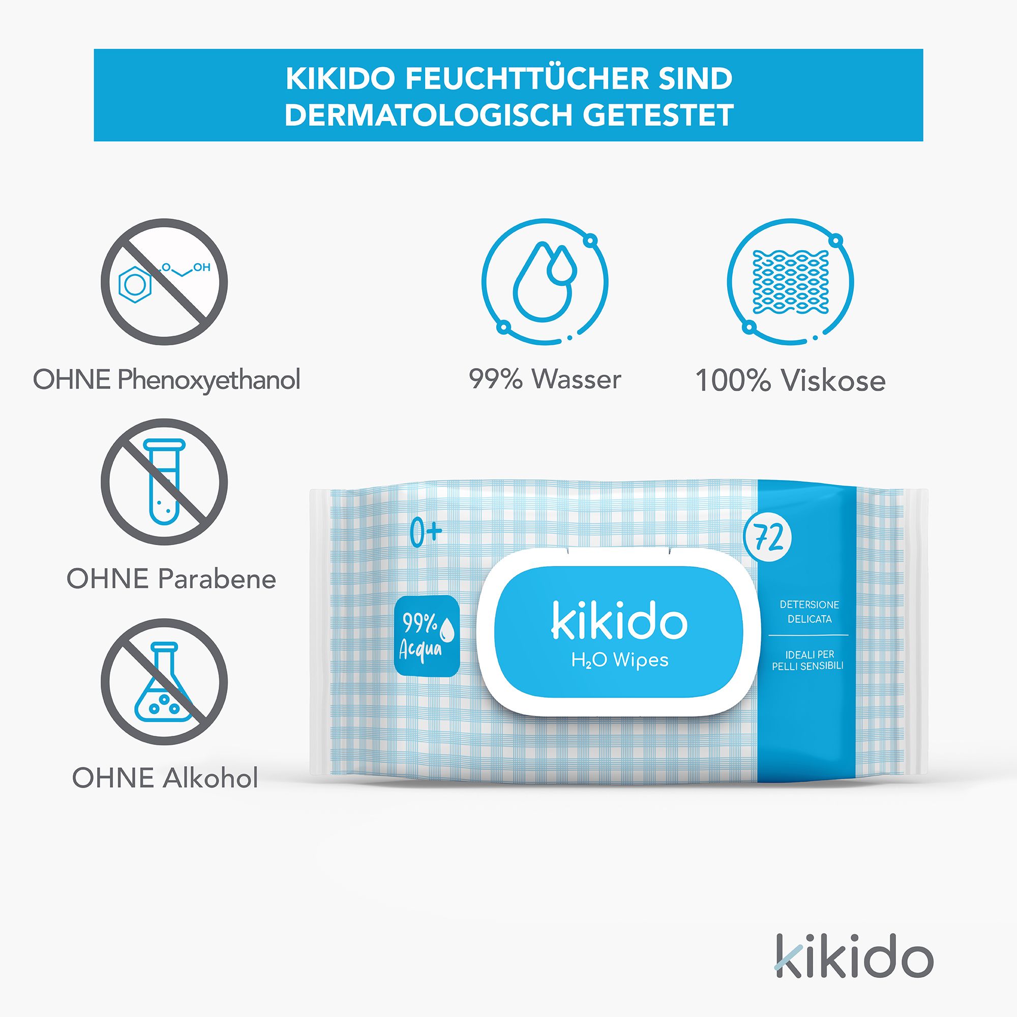 Kikido Baby Feuchttücher Wasser Ohne Duftstoffe