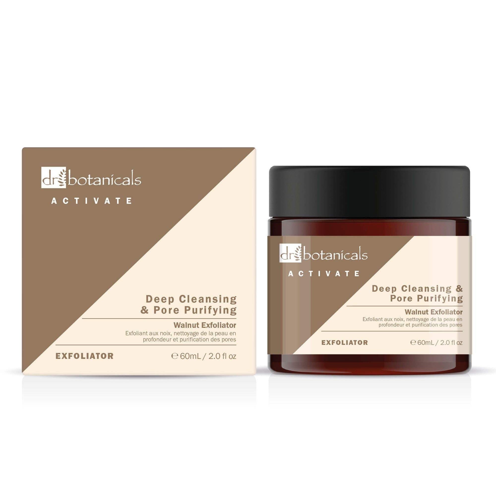 Produktverpackung mit Tiegel und Karton. Tiegel mit schwarzem Deckel. Karton mit Produktnamen und Marke. Text: Deep Cleansing & Pore Purifying.