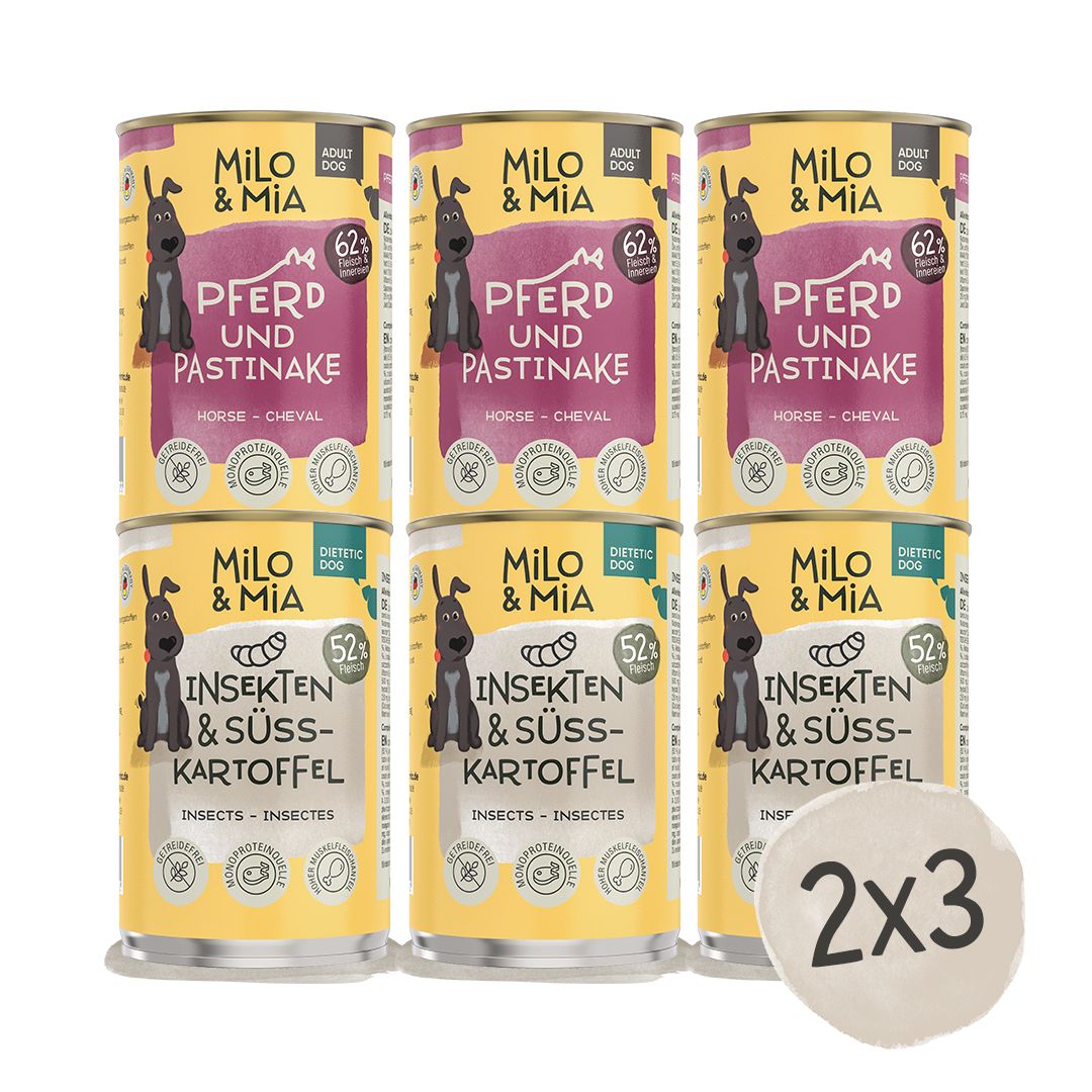 Milo & Mia - Premium Nassfutter für Hunde - Probierpaket
