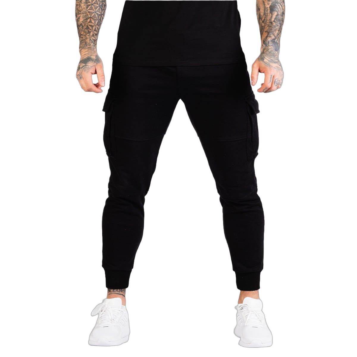 GymBeam Jogginghose Herren Slim Fit mit Kordelzug in Black
