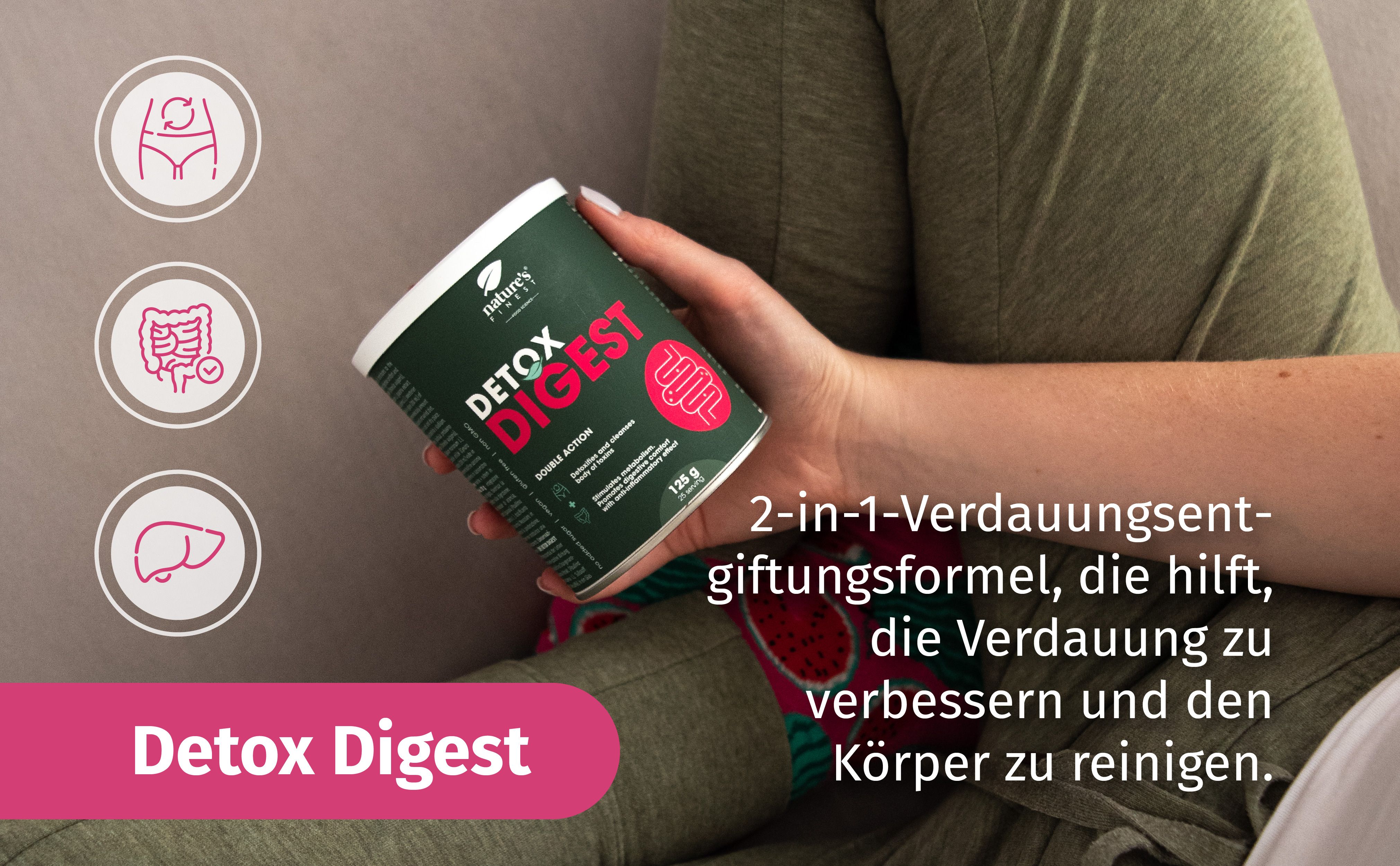 Nature's Finest Detox Digest - entgiften die Verdauung 125 g Pulver