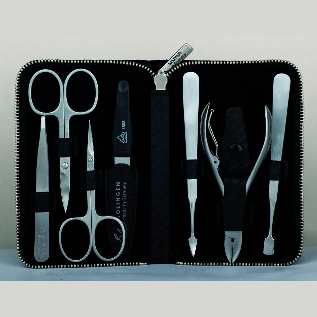 Erbe, Reißverschluss-Etui Carbon, rostfrei