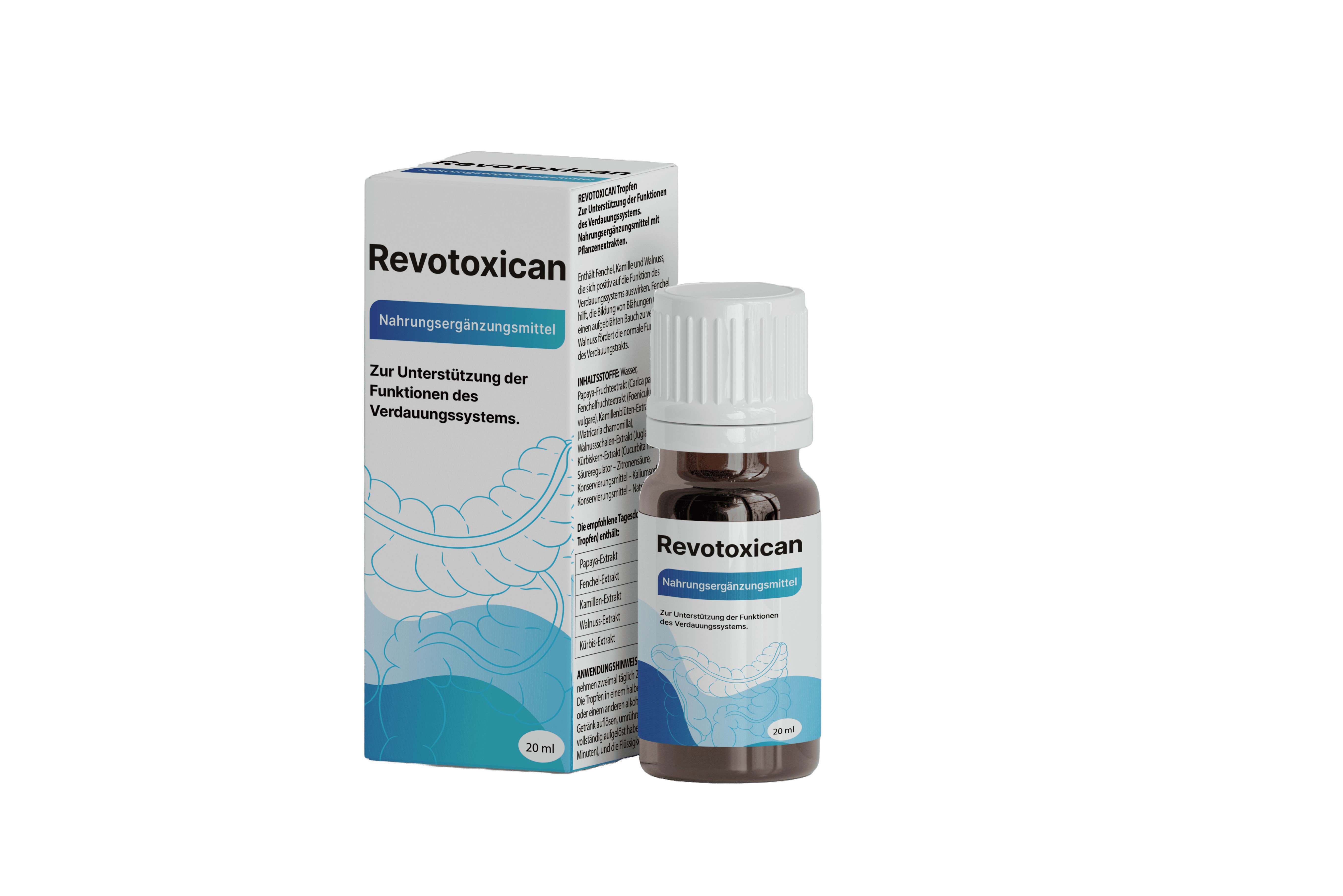 Revotoxican Tropfen – Papaya, Fenchel & Kamille Nahrungsergänzungsmittel 20 ml