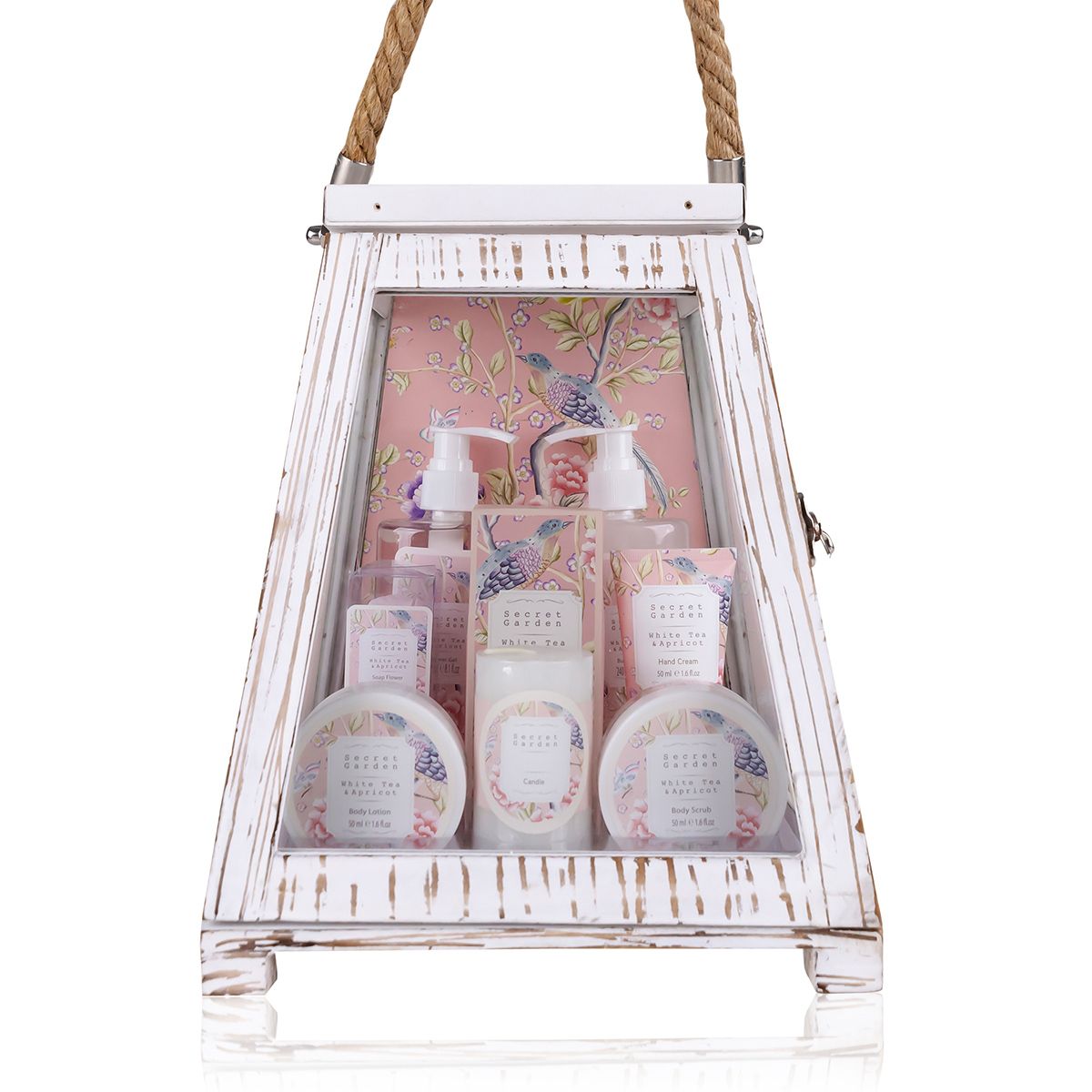 Accentra Geschenkset für Frauen Secret Garden in großer Holzlaterne