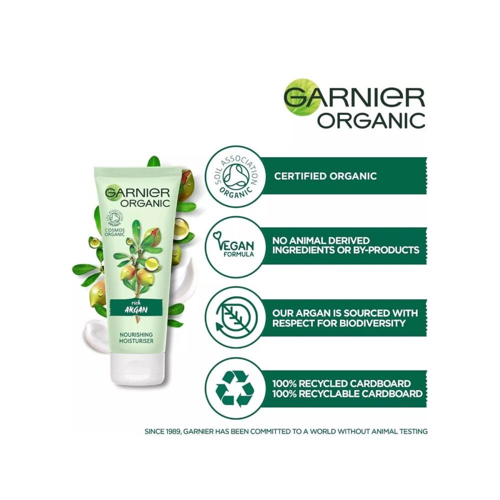 Garnier - Nährende und Feuchtigkeitsspendende Creme mit Bio-Arganöl und Aloe Vera