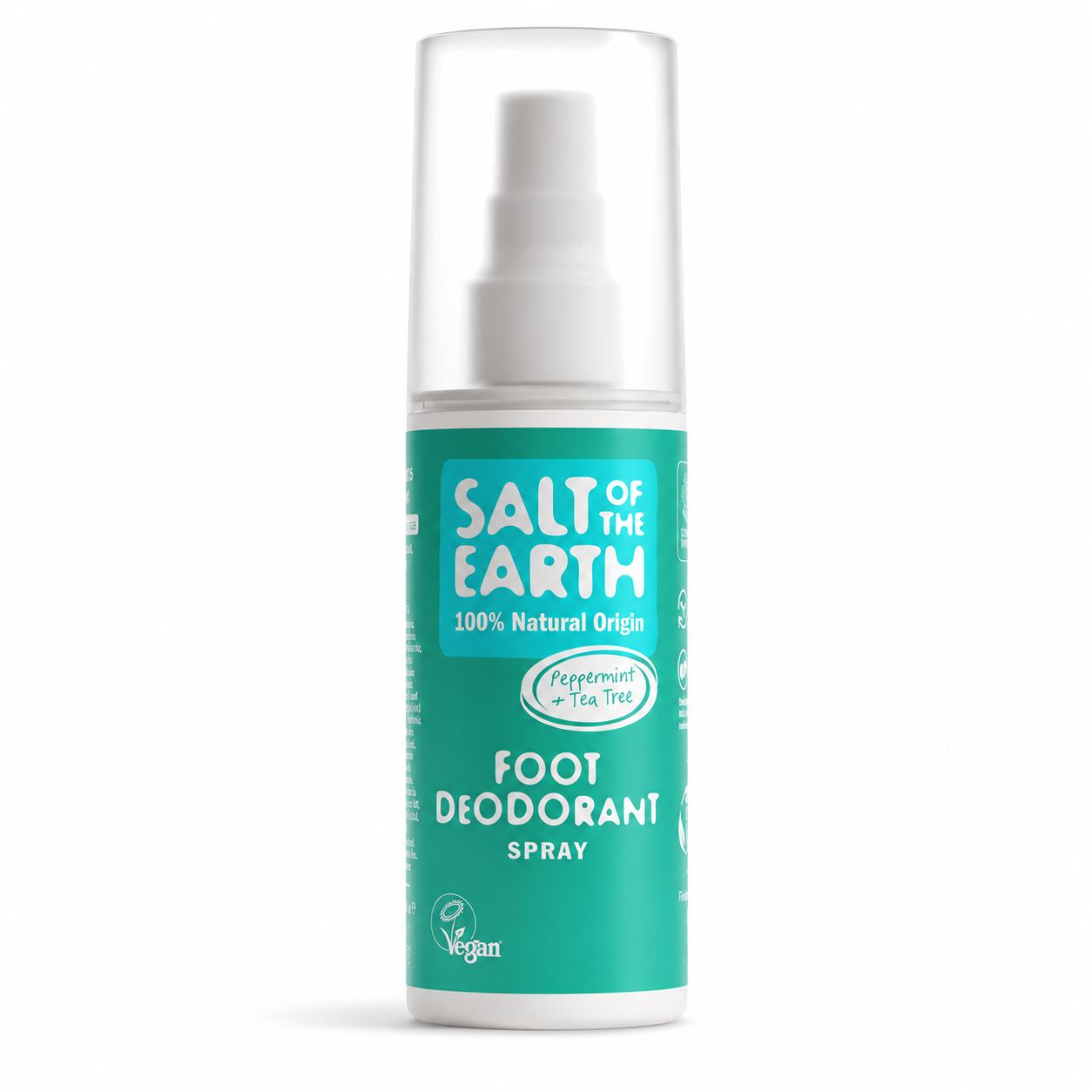 Salt of the Earth Spray Deodorante Naturale per Piedi con Mentolo Rinfrescante
