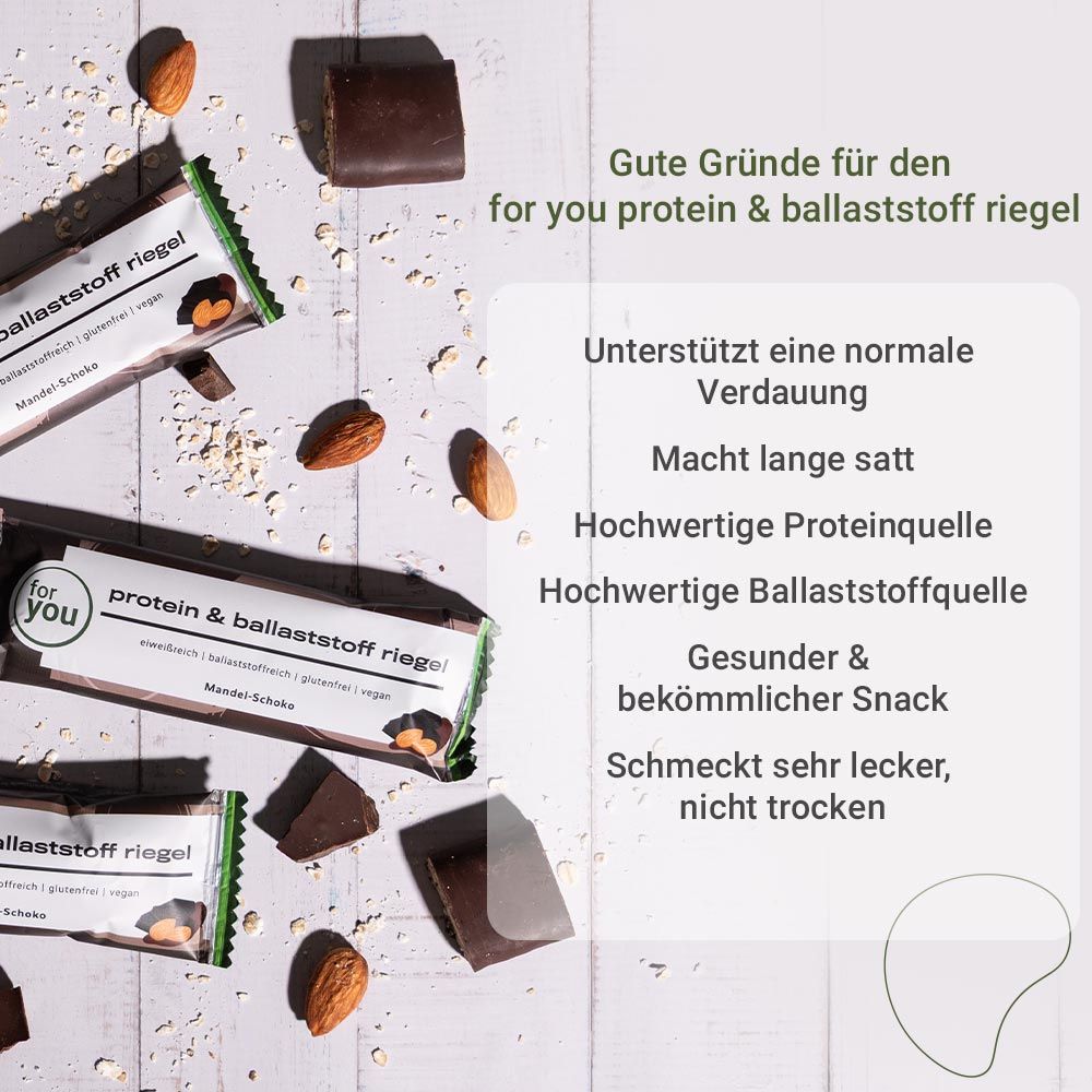 for you Protein & Ballaststoff Riegel 12er-Pack - Mandel-Schoko