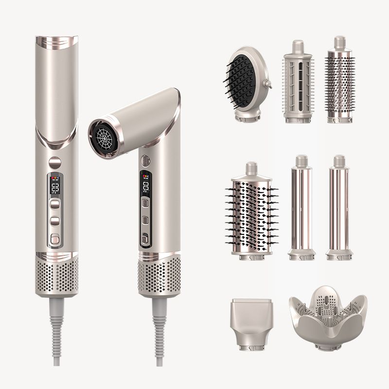 COOL-i Airstyler 8 in 1, 1400W Heißluftbürste mit Diffusor & Lockenaufsatz, 4 Temperaturen, 3 Stufen