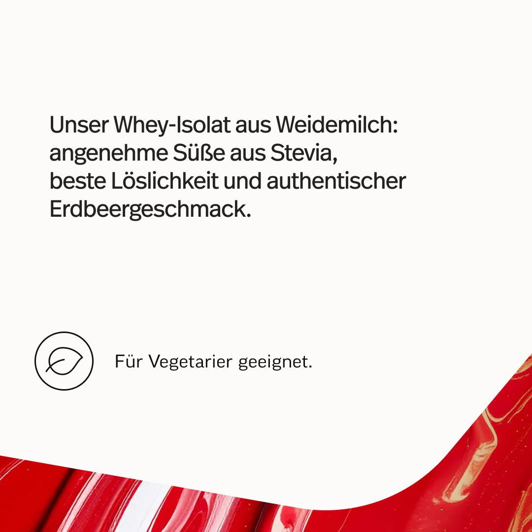 edubily® Whey Protein Isolat aus irischer Weidehaltung Erdbeere