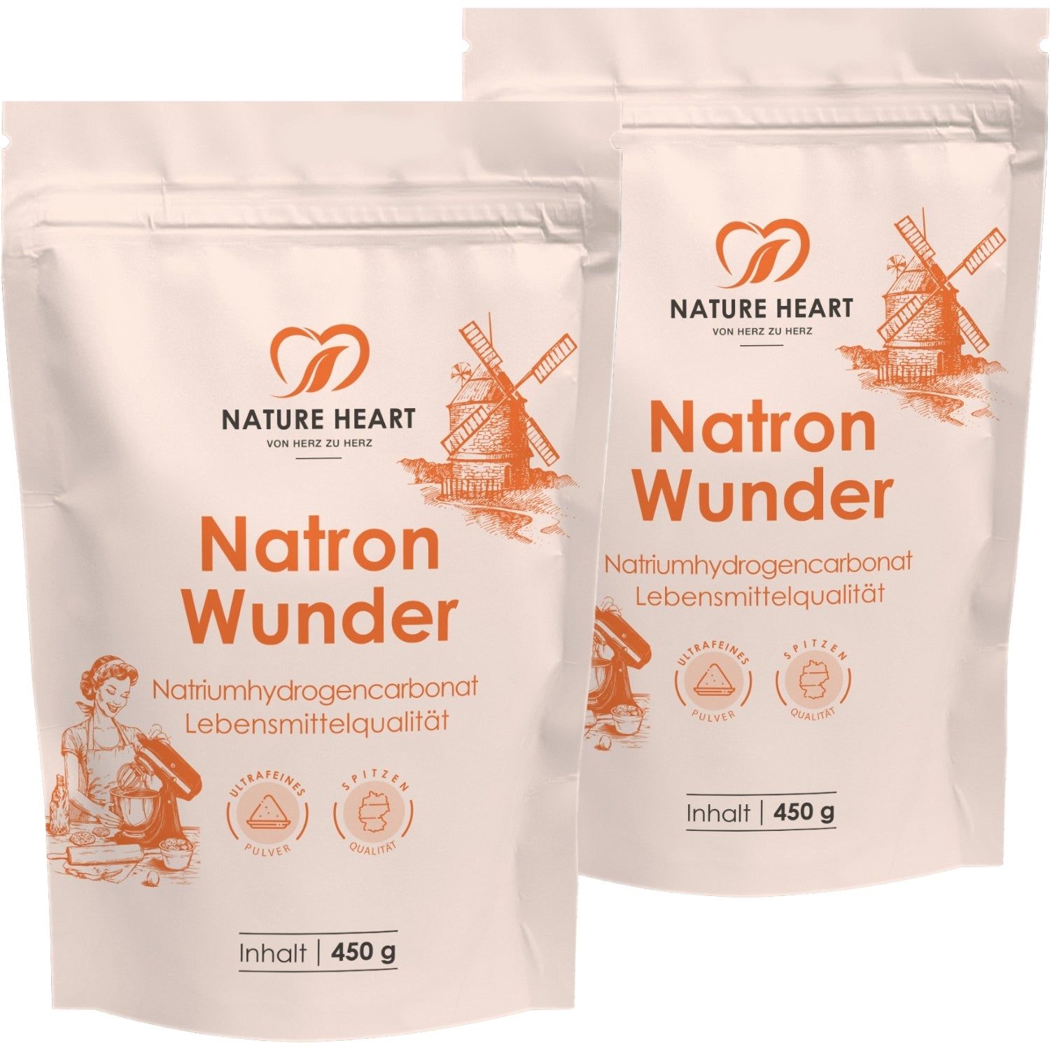 Nature Heart Natron Wunder 2x450 g Pulver