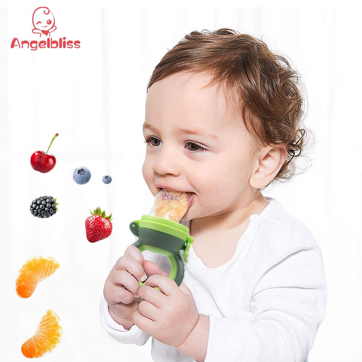 ANGELBLISS Fruchtsauger Baby/Schnuller, Schätzchen Schnuller Obst Gemüse Sauger für 3-24 Monate