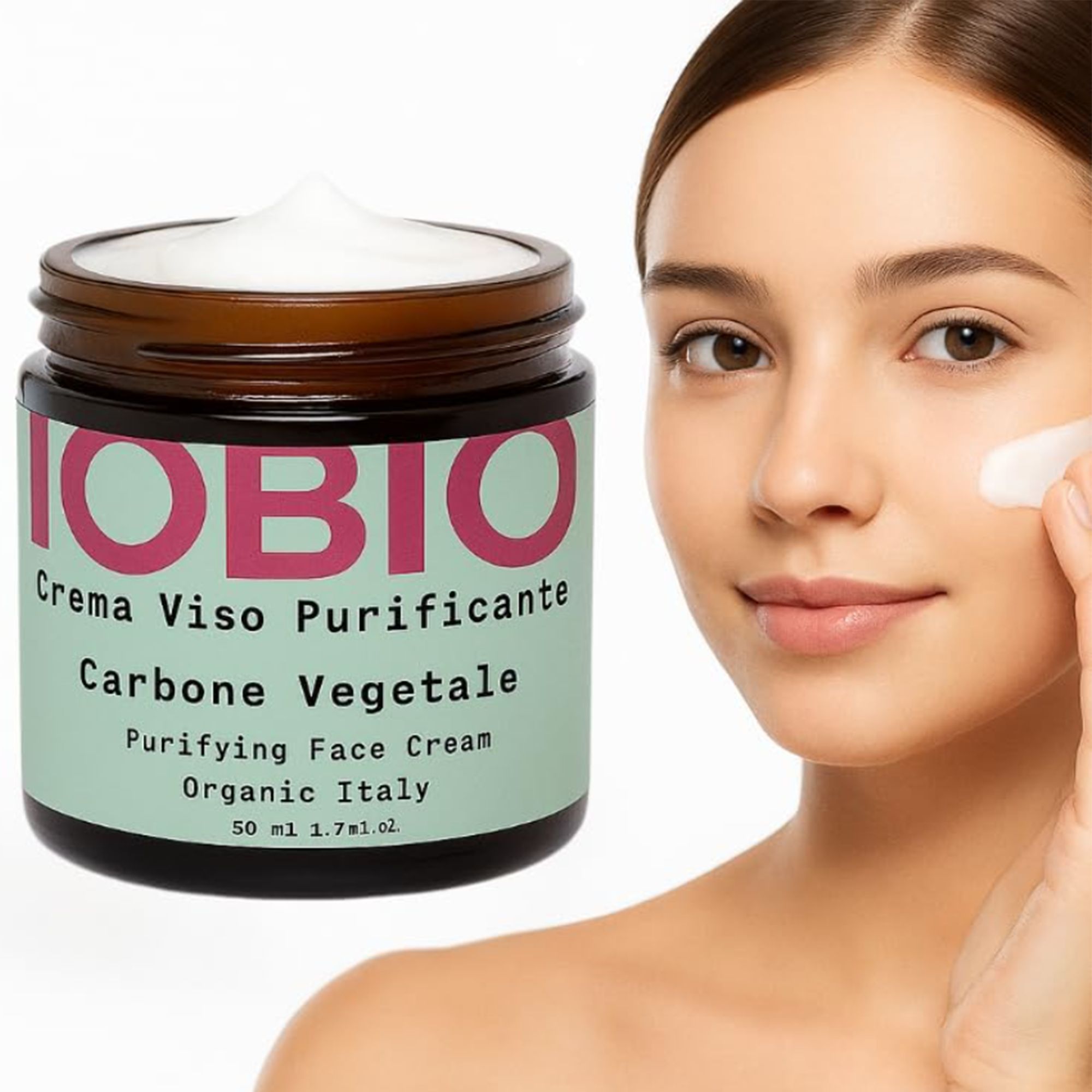Eywa Crema Viso Purificante al Carbone Vegetale IOBIO (50 ml)