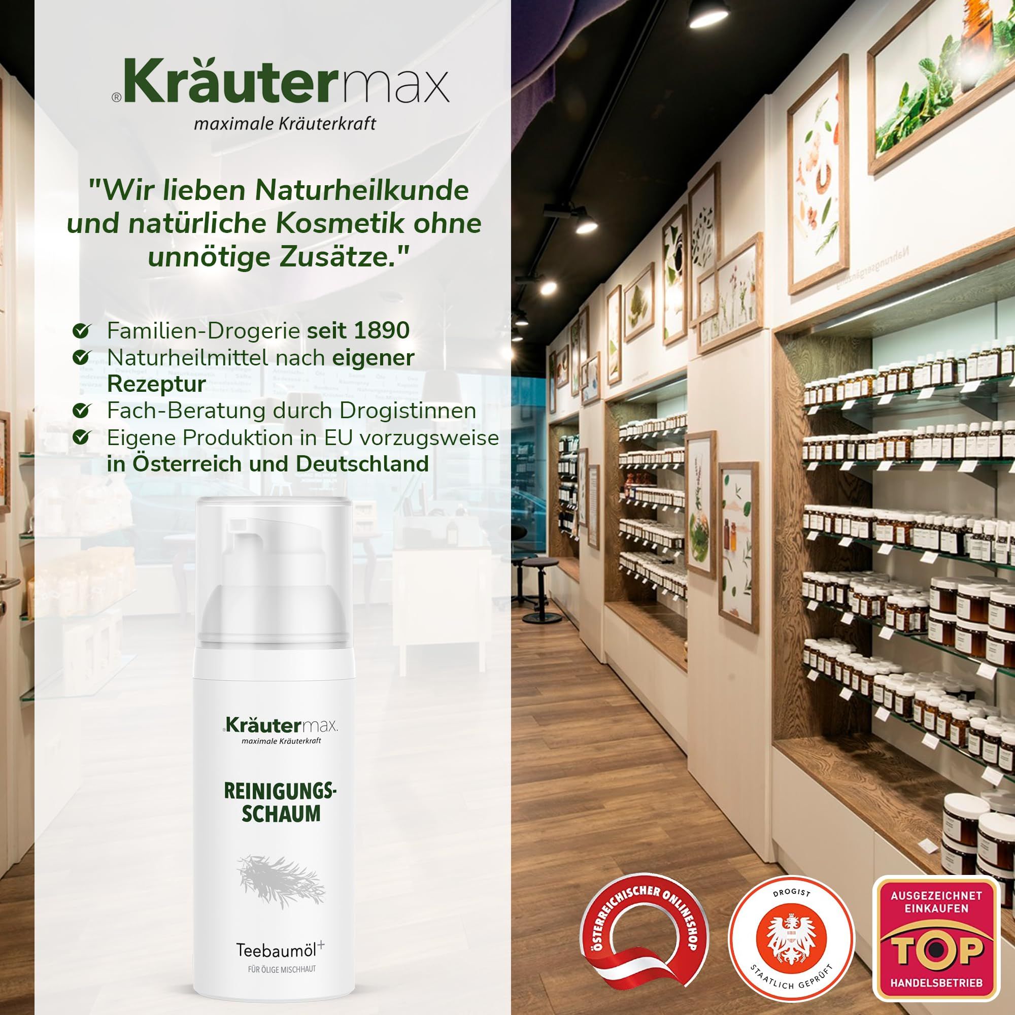 Kräutermax Reinigungsschaum Teebaumöl plus