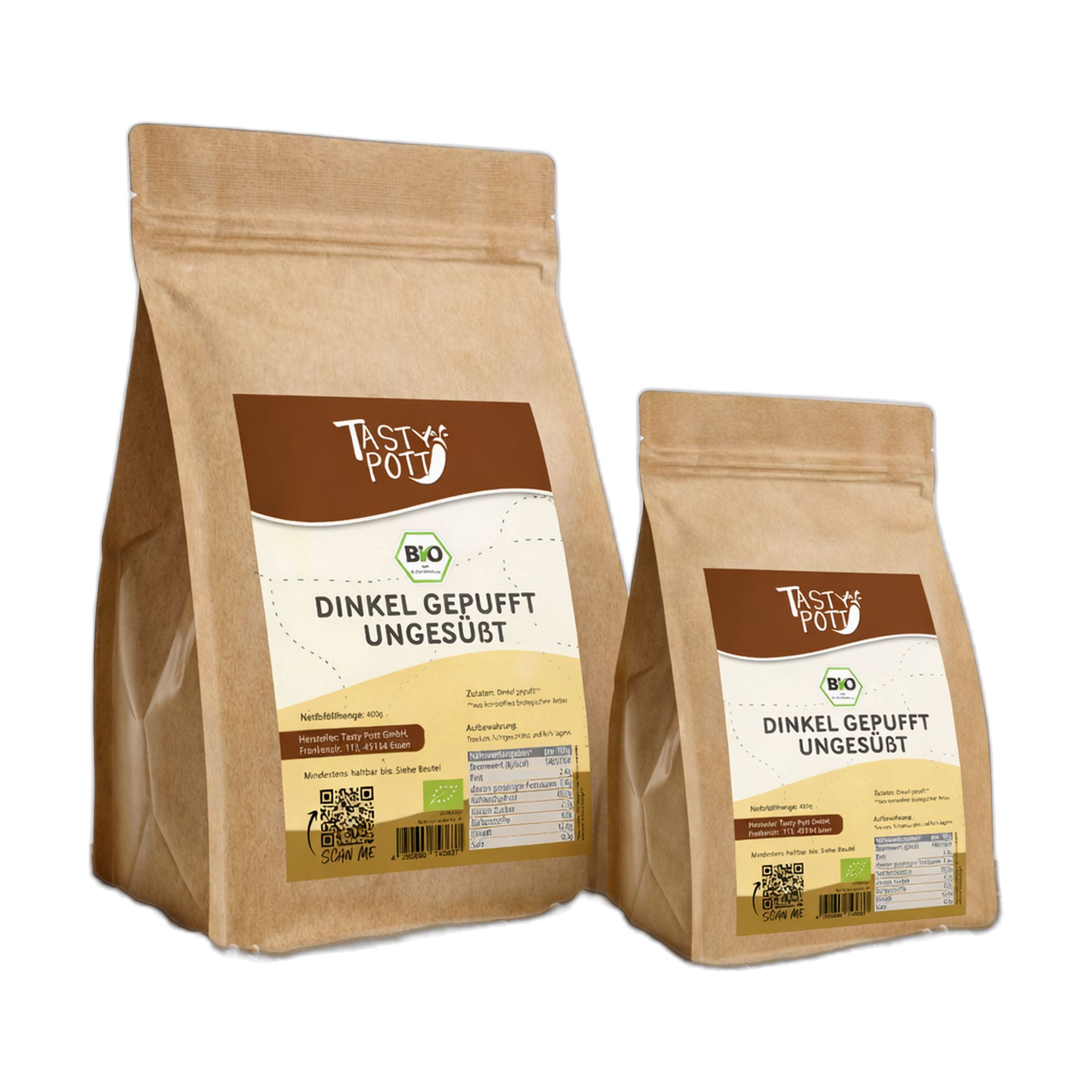 Tasty-Pott Tasty Pott Bio Dinkel gepufft & ungesüßt 1 St
