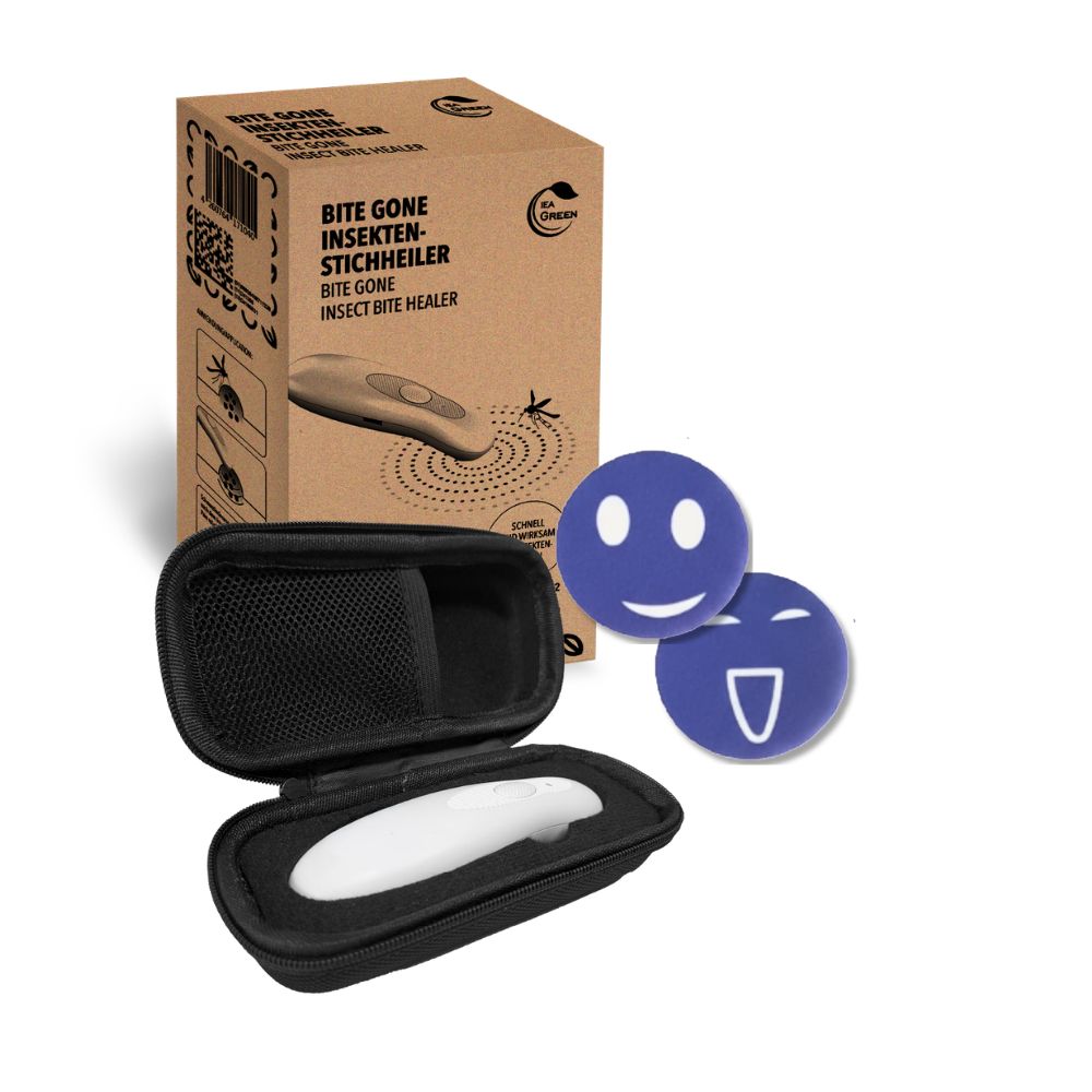 IEA Green Insektenstichheiler Usb-C & Mückenpflaster Tasche - Mückenschutz für unterwegs 1 St