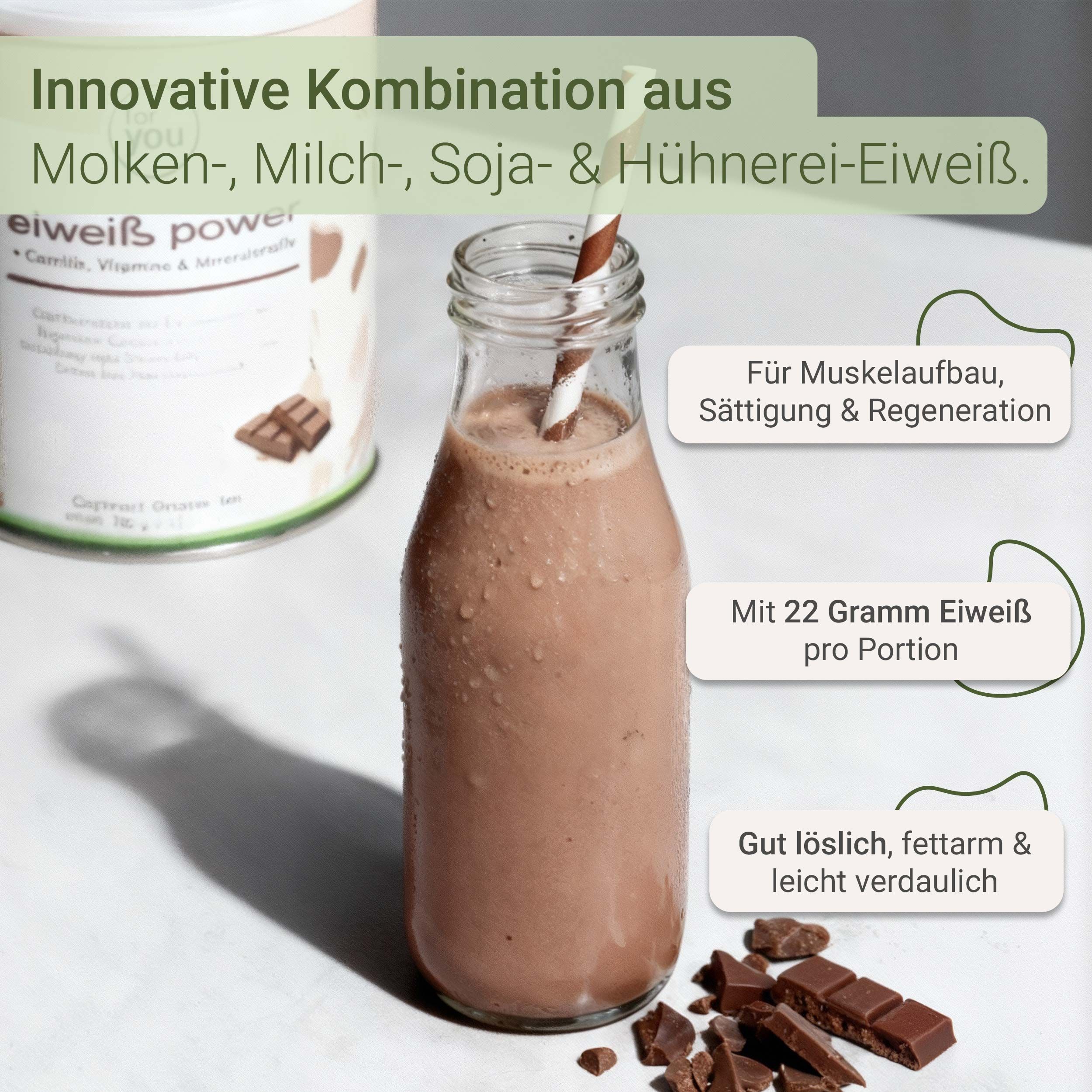 for you Eiweiß Power Schokolade Dreierpack