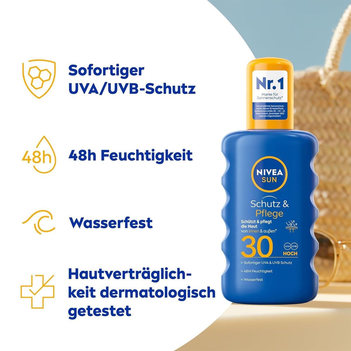 NIVEA® SUN Schutz & Pflege Sonnenspray LSF30