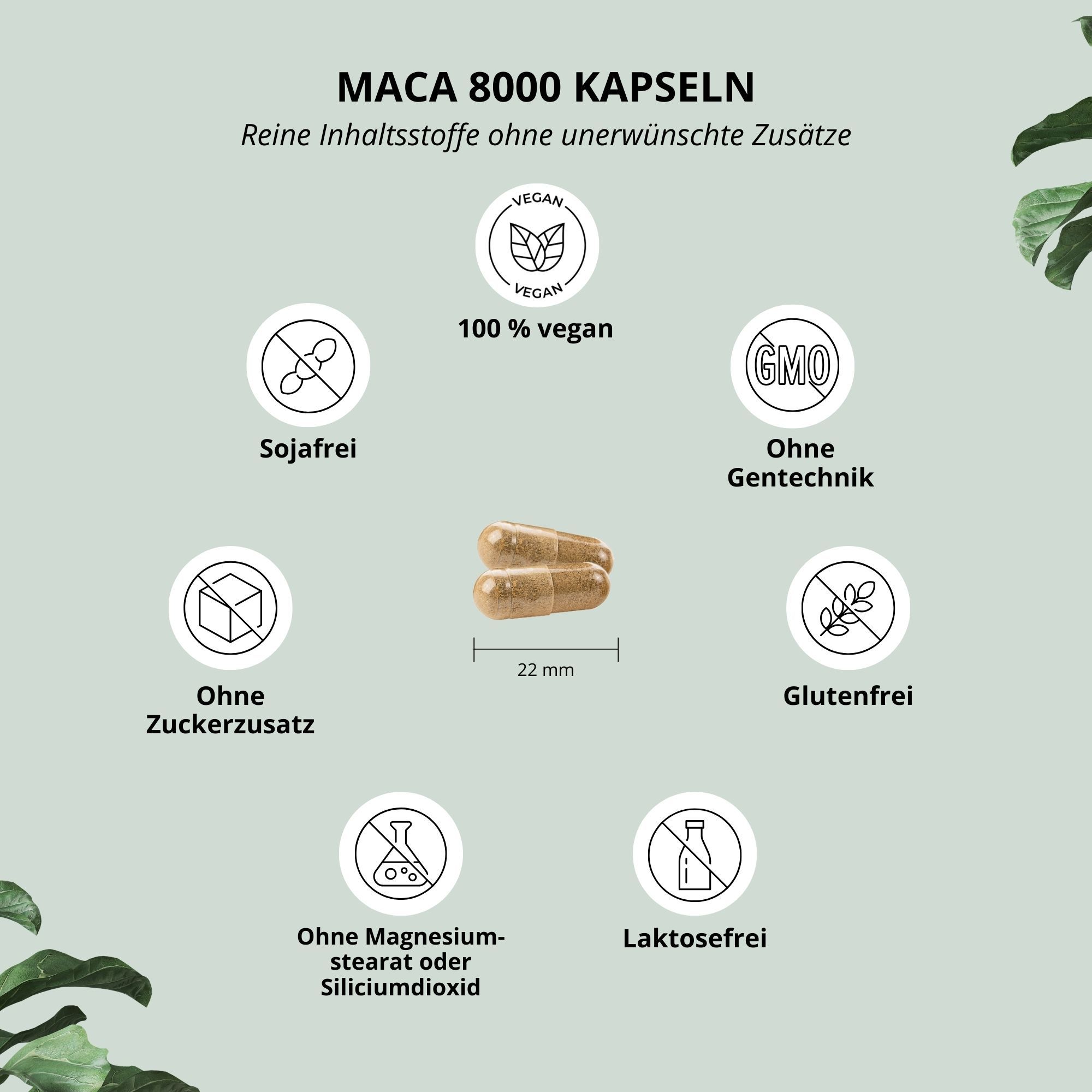nutri+ Maca Kapseln schwarz rot gelb - 2x 60 Stück