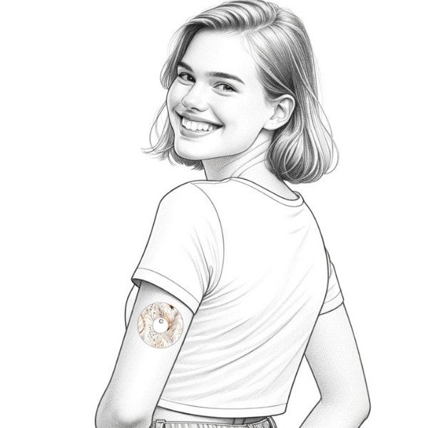 Diasticker® Freestyle Libre 3 / 3 Plus Fixiertapes "Grain"