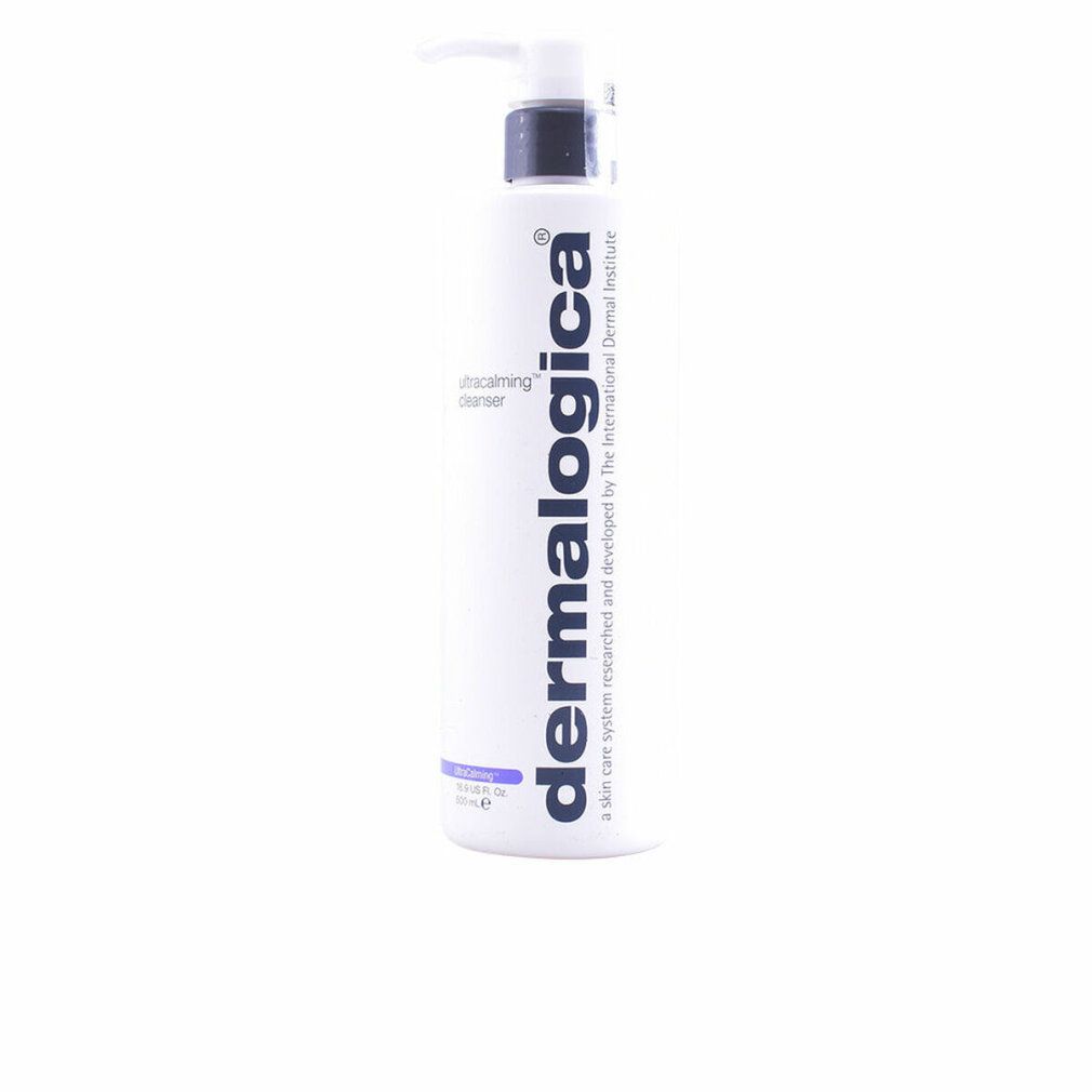 Weißer Dermalogica UltraCalming Cleanser mit Pumpe. Produktname und Marke sind deutlich sichtbar.