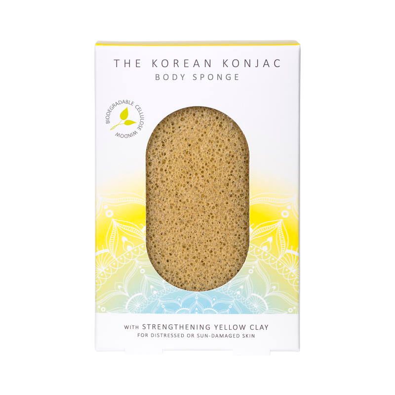 The Konjac Sponge Co. Mandala Body Sponge Yellow Clay