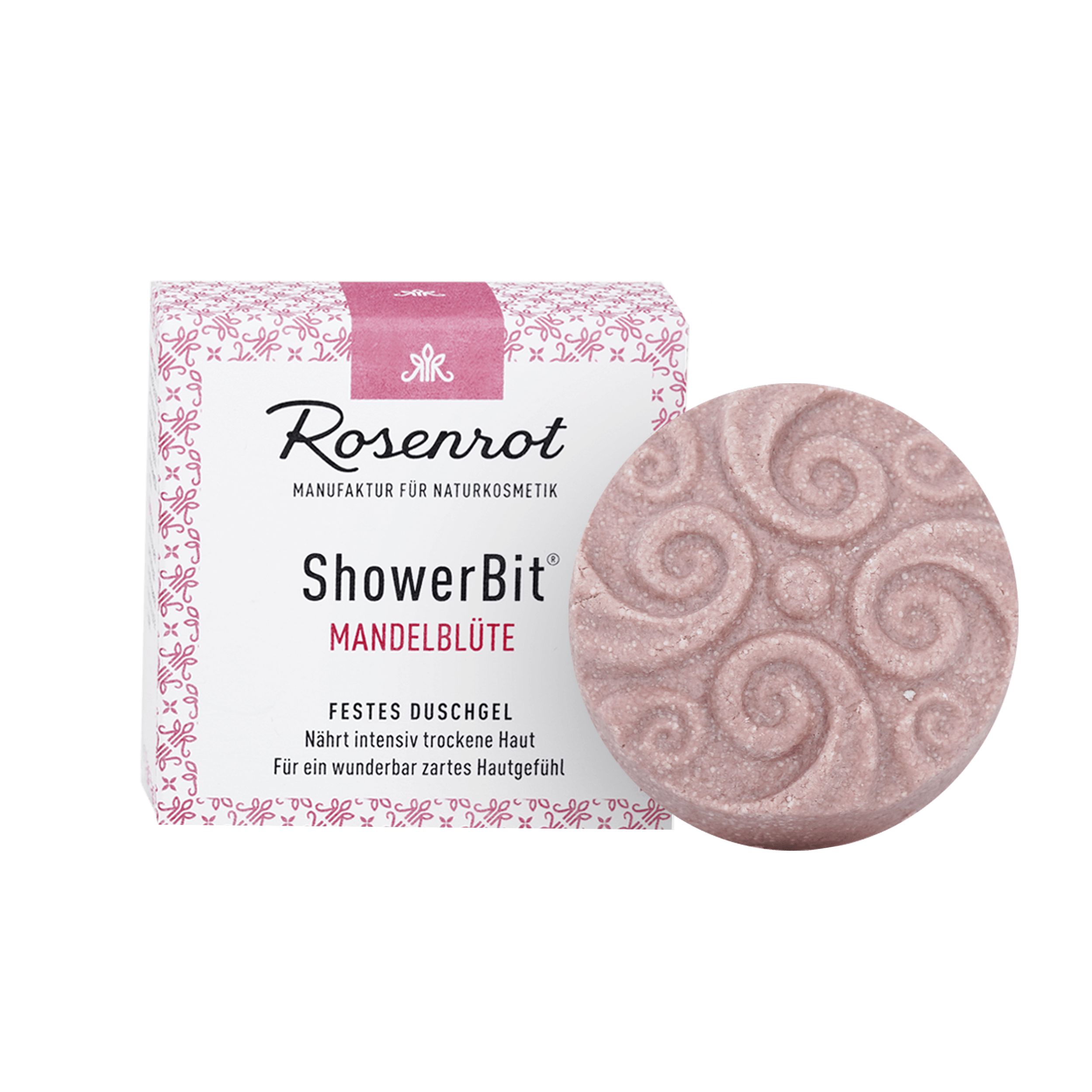 Rosenrot Naturkosmetik - ShowerBit® - festes Duschgel Mandelblüte