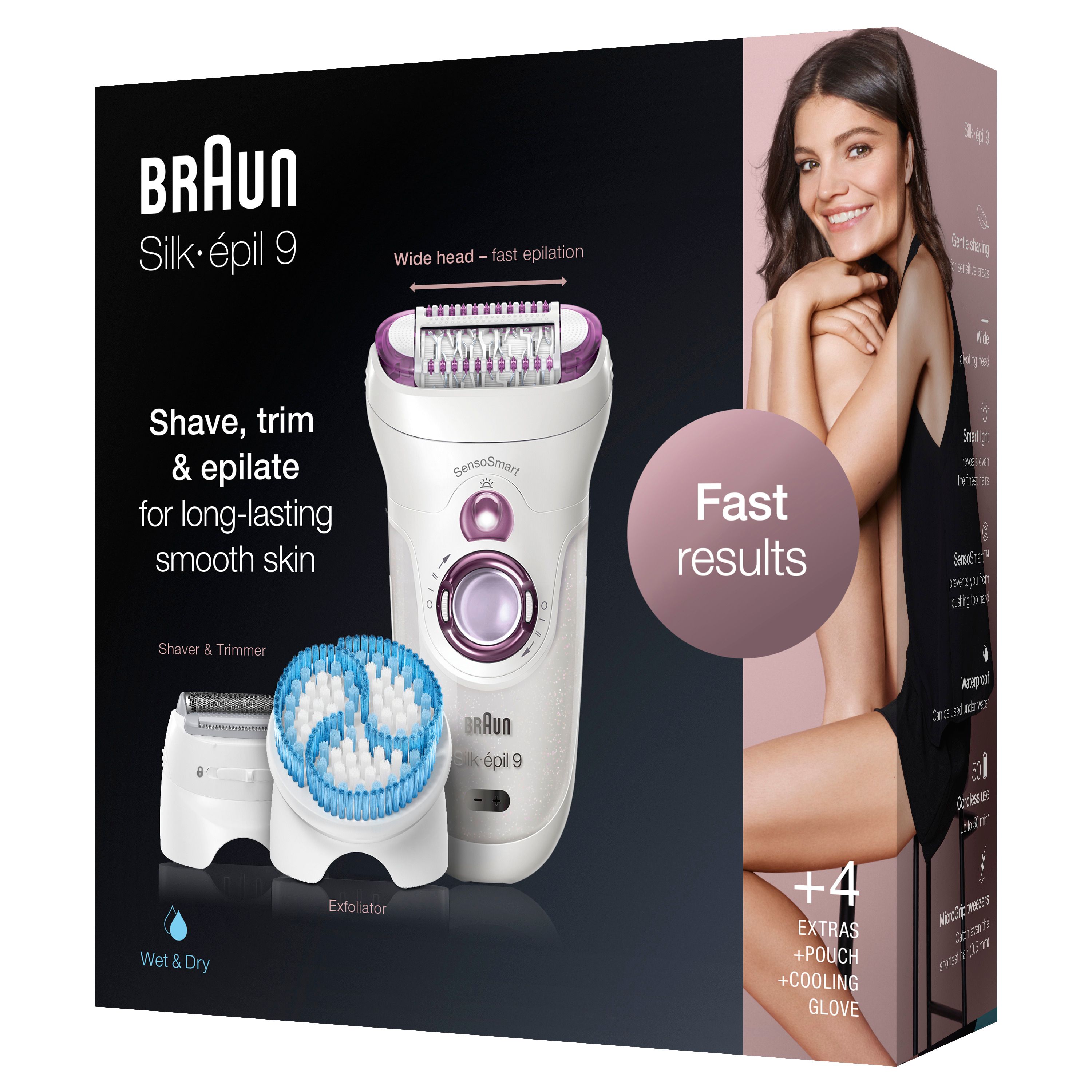 Braun - Epilierer "Silk-épil 9-735" Purple