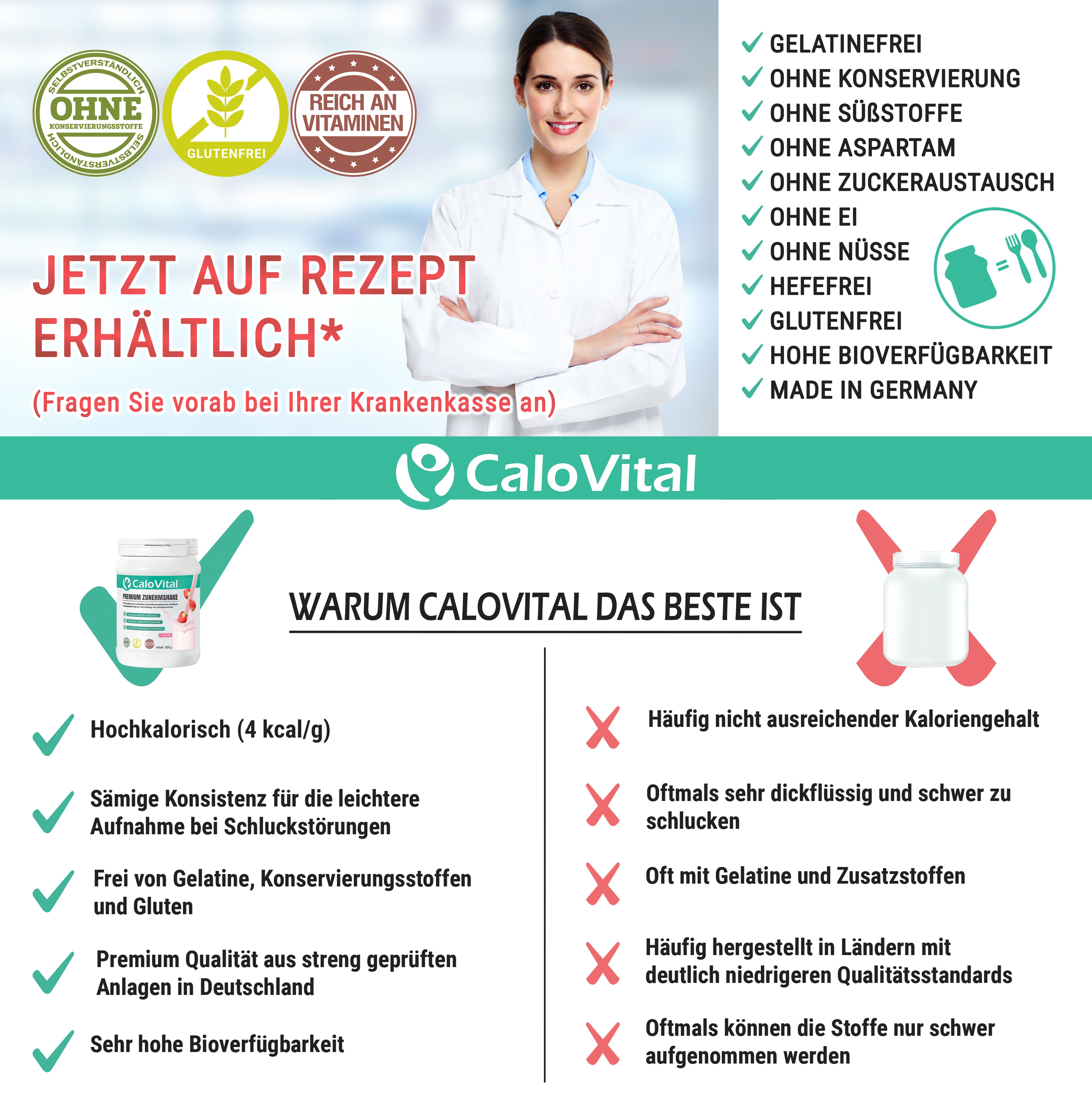 CaloVital | Hochkalorische Trinknahrung, Aufbaukost & Nahrung mit Vitaminen