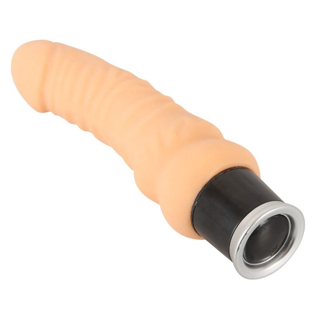 Naturvibrator „Real Vibe“ mit Eichel, Äderung | 8 Vibrationsmodi | Nature Skin
