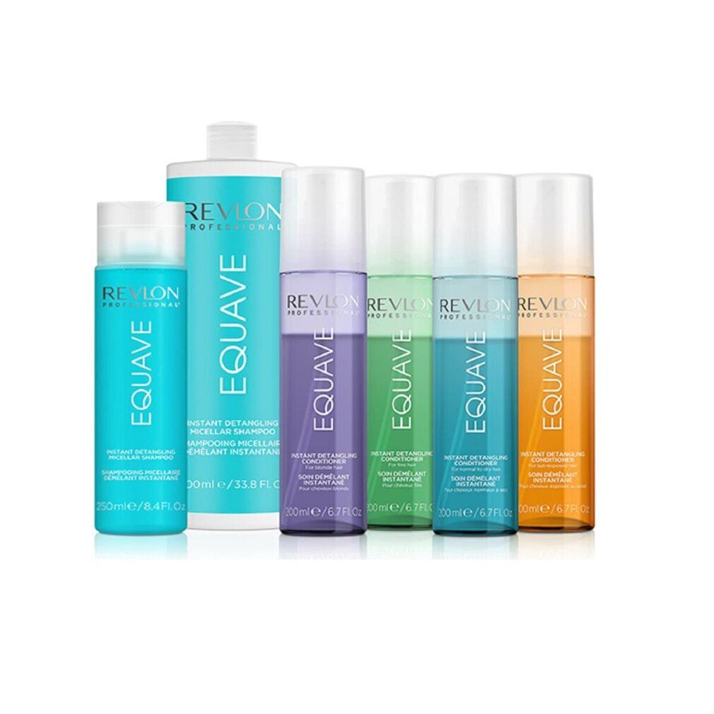 Mehrere Revlon EQUAVE Produkte. Verschiedene Größen und Farben.
