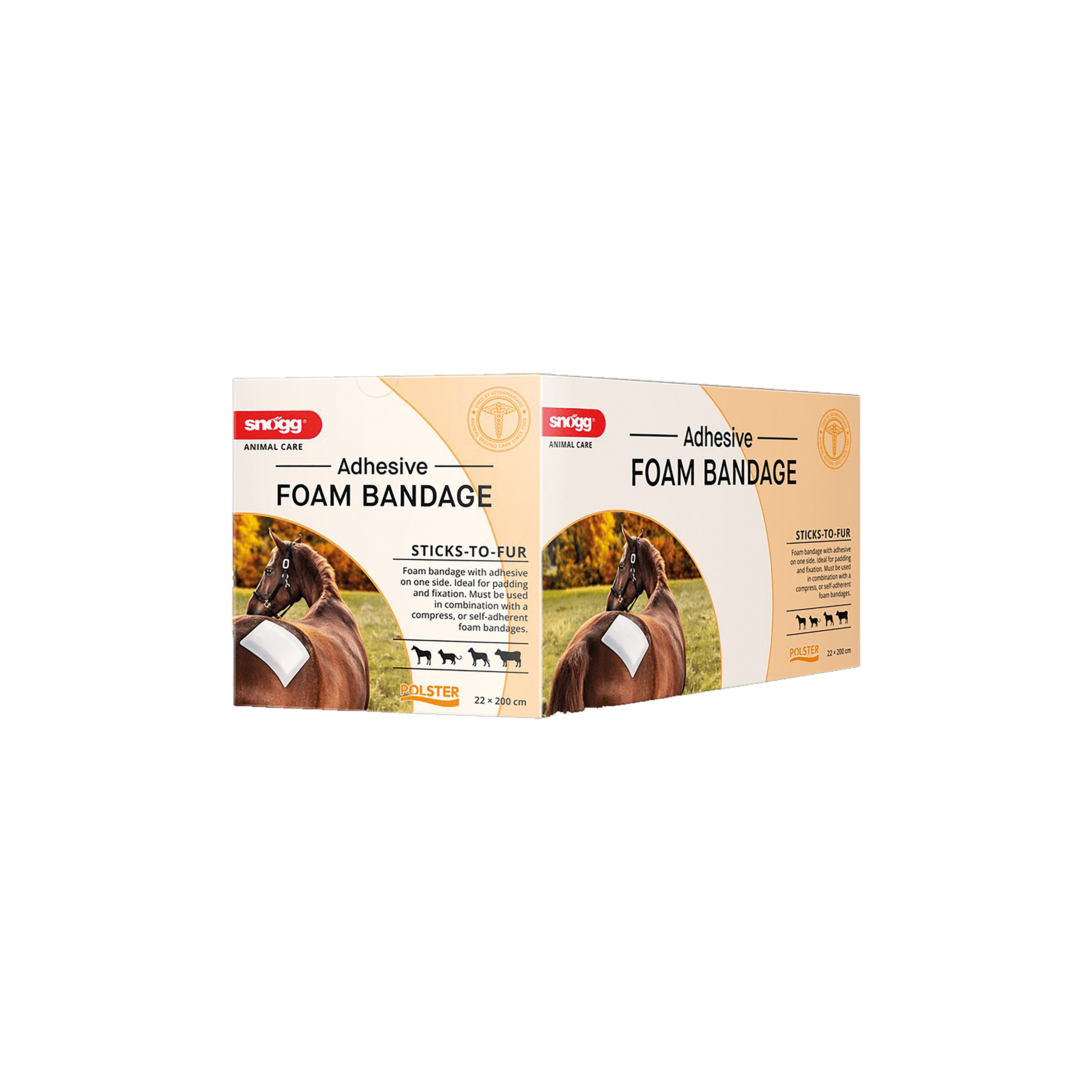 Snögg Animal Polster - Adhesive Foam Bandage, 22 cm x 2m