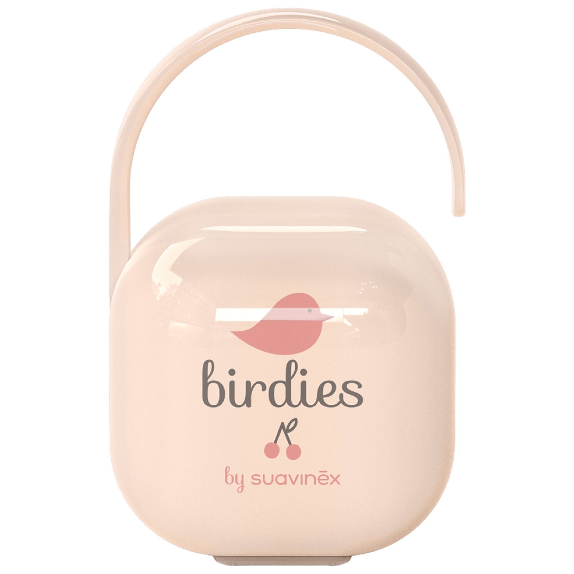 Suavinex Birdies Schnullerhalter 0 Monate und Mehr (Farbe : Rosa) 6,1x6,1x10 cm