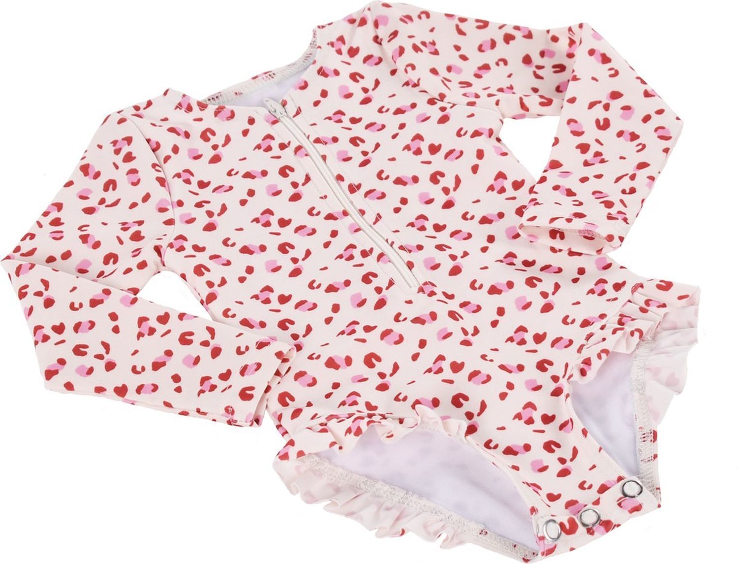Swim Essentials LangarmUVBadeanzug für Mädchen alt Leoparden Muster /4