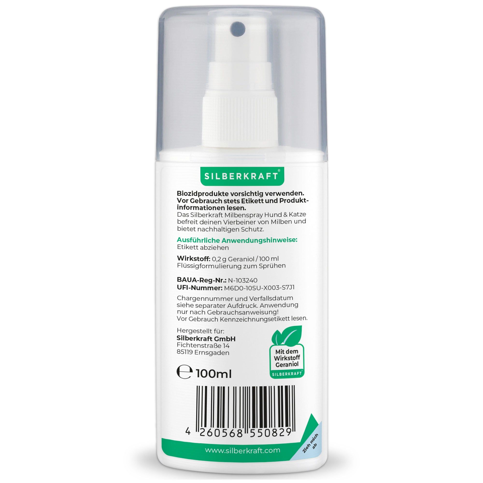 SILBERKRAFT Milbenspray Hund & Katze