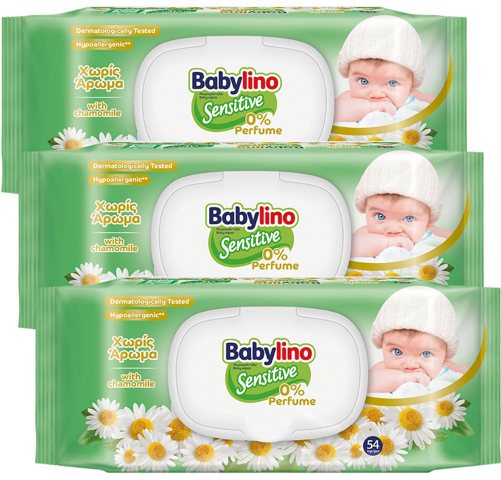 Salviette Babylino Sensitive 0% Profumo, formula 98% Naturale, ripristina il PH, 162 Unità