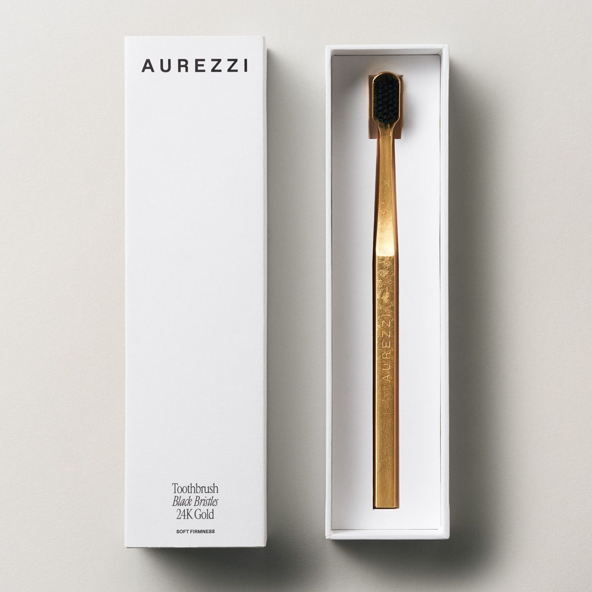 Aurezzi Gold Zahnbürste Black medium
