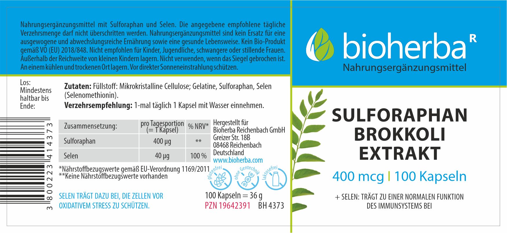 Bioherba Sulforaphan Brokkoli Extrakt Kapseln