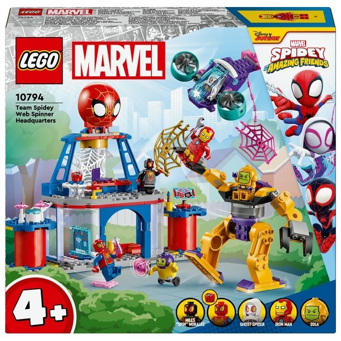 LEGO Spidey e i Suoi Fantastici Amici 10794 Quartier Generale di Team Spidey, Giochi Bambini 4+ con